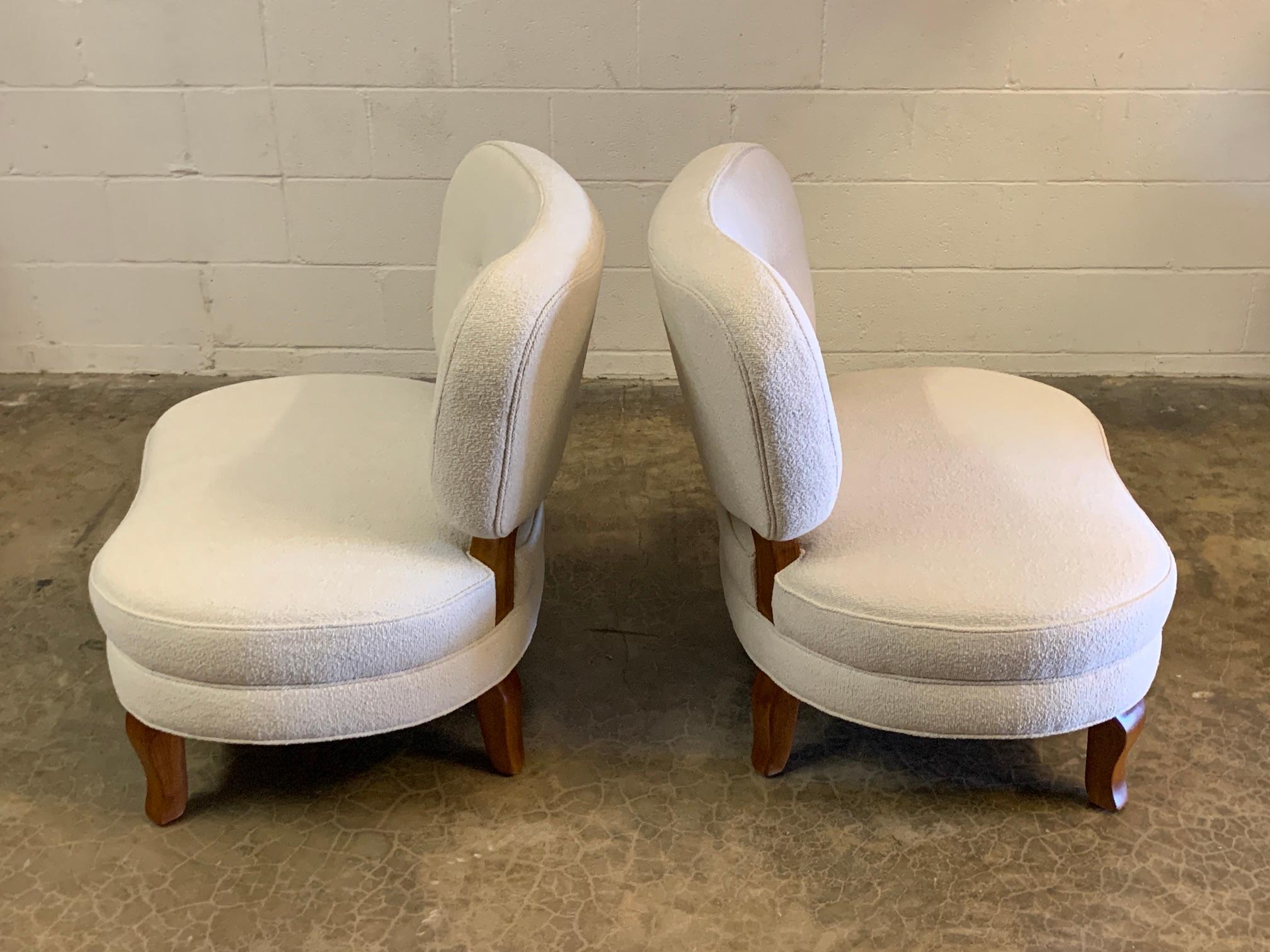 Pair of Dunbar Slipper Chairs by Edward Wormley 9