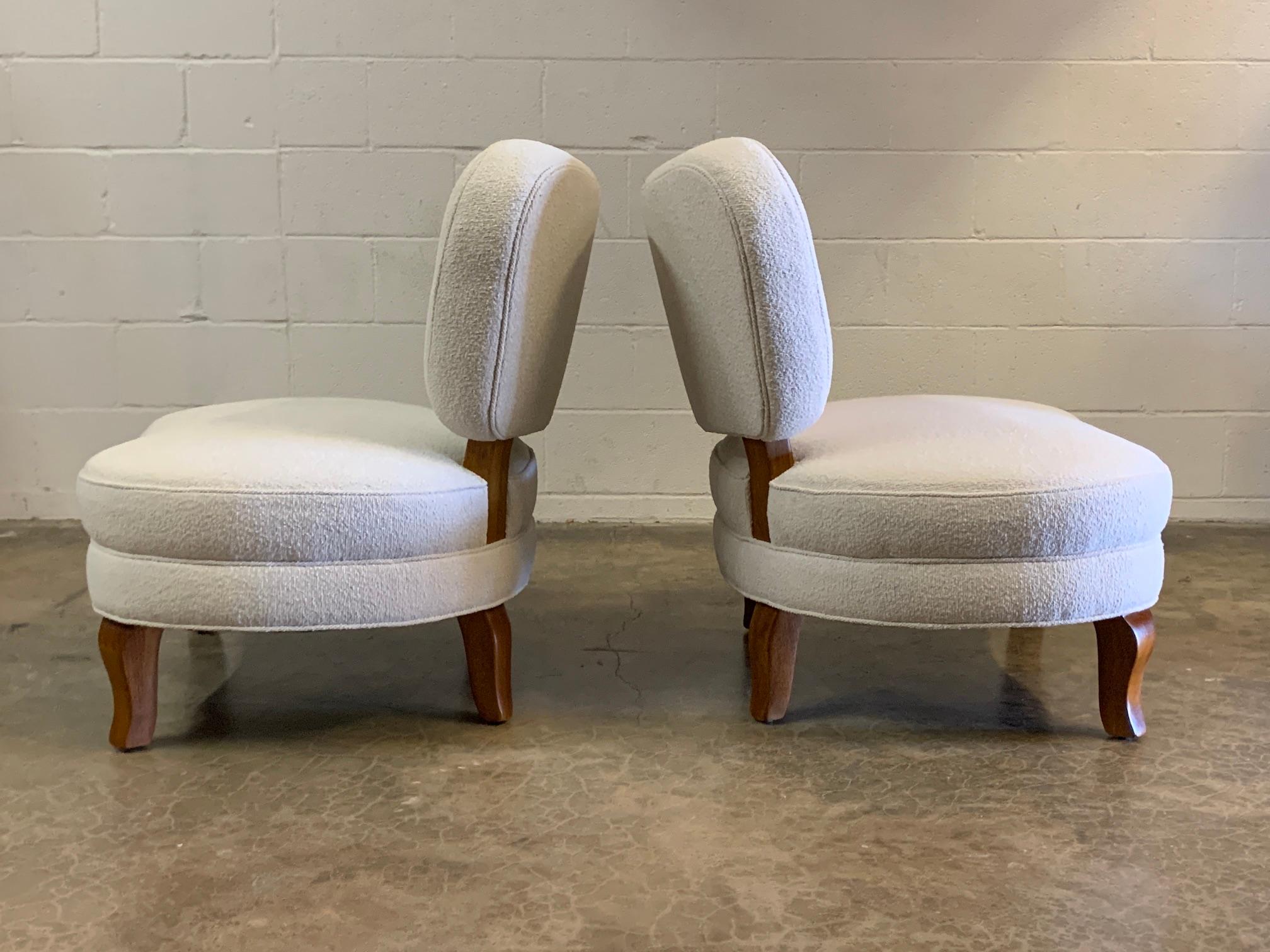 Pair of Dunbar Slipper Chairs by Edward Wormley 10