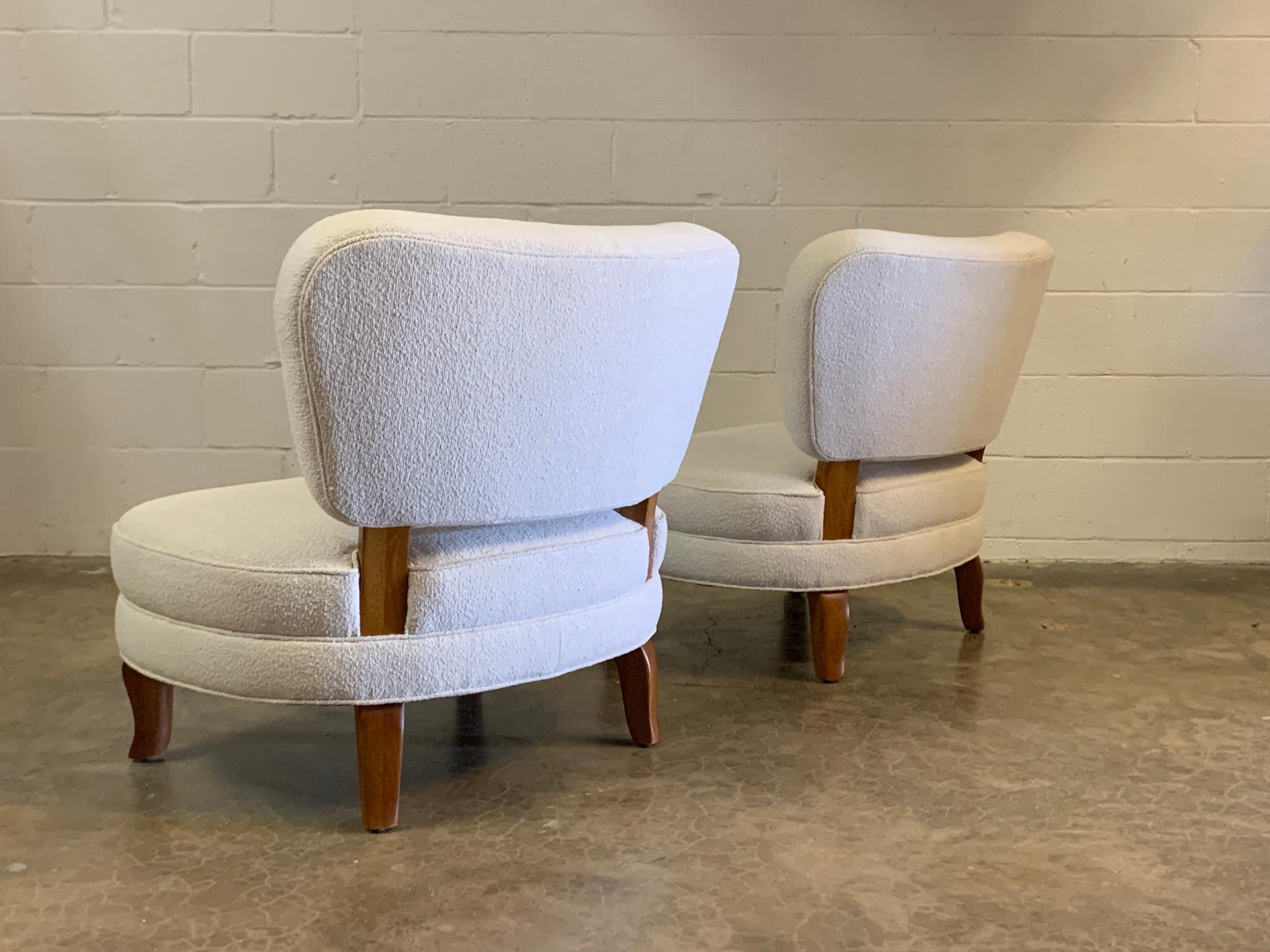 Pair of Dunbar Slipper Chairs by Edward Wormley 2