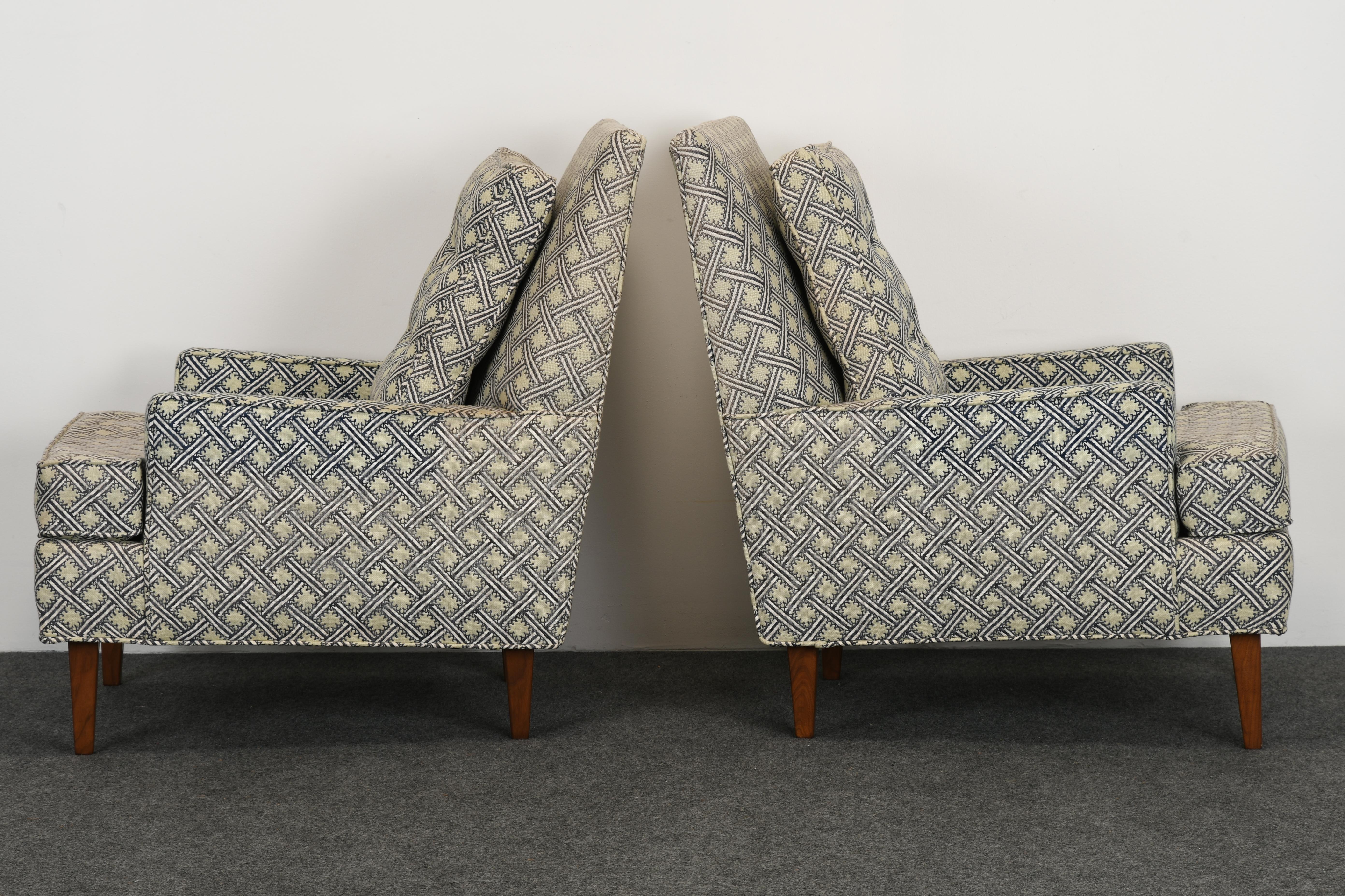 Late 20th Century Pair of Dunbar Style Armchairs, 1980s