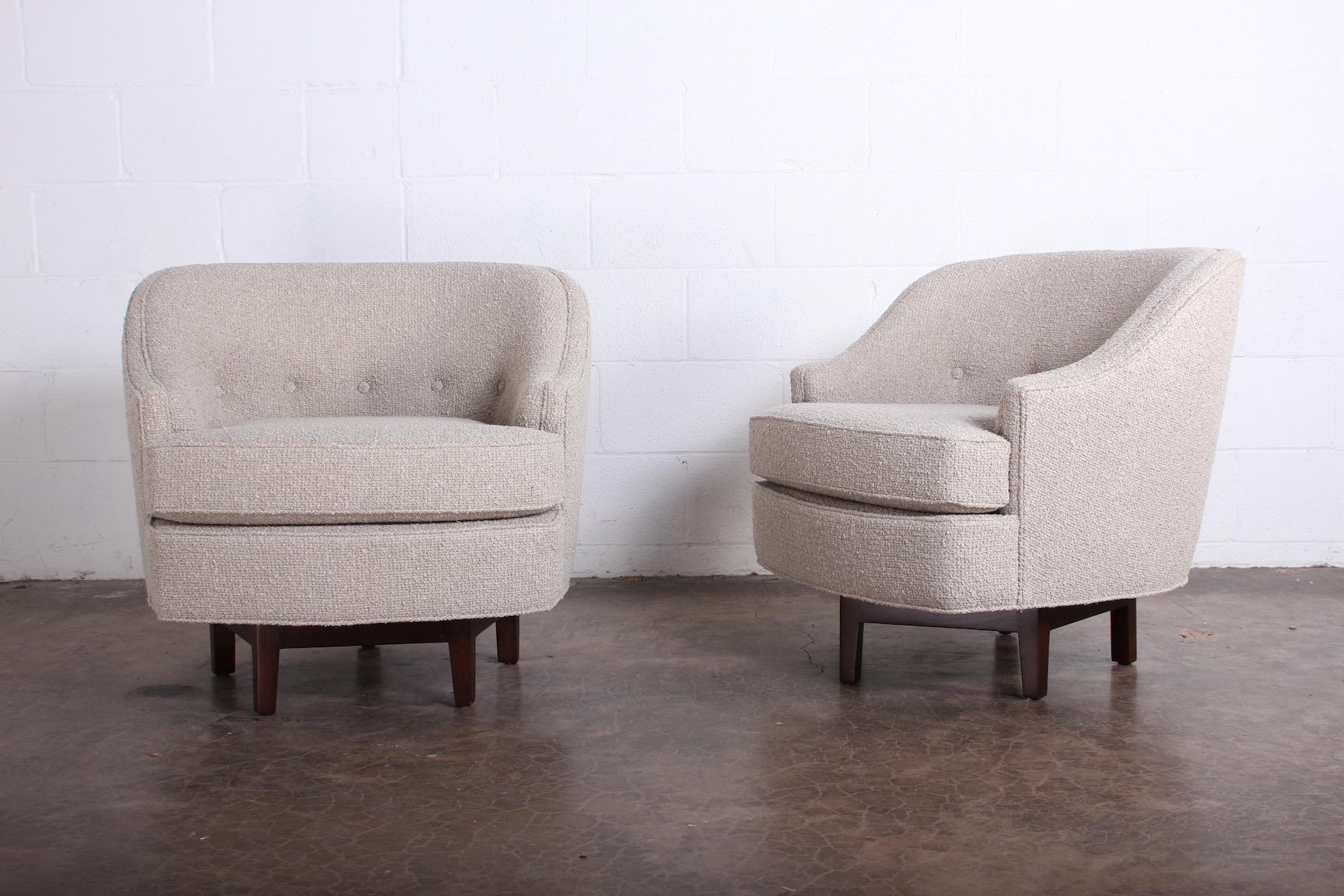 Pair of Dunbar Swivel Chairs by Edward Wormley 6