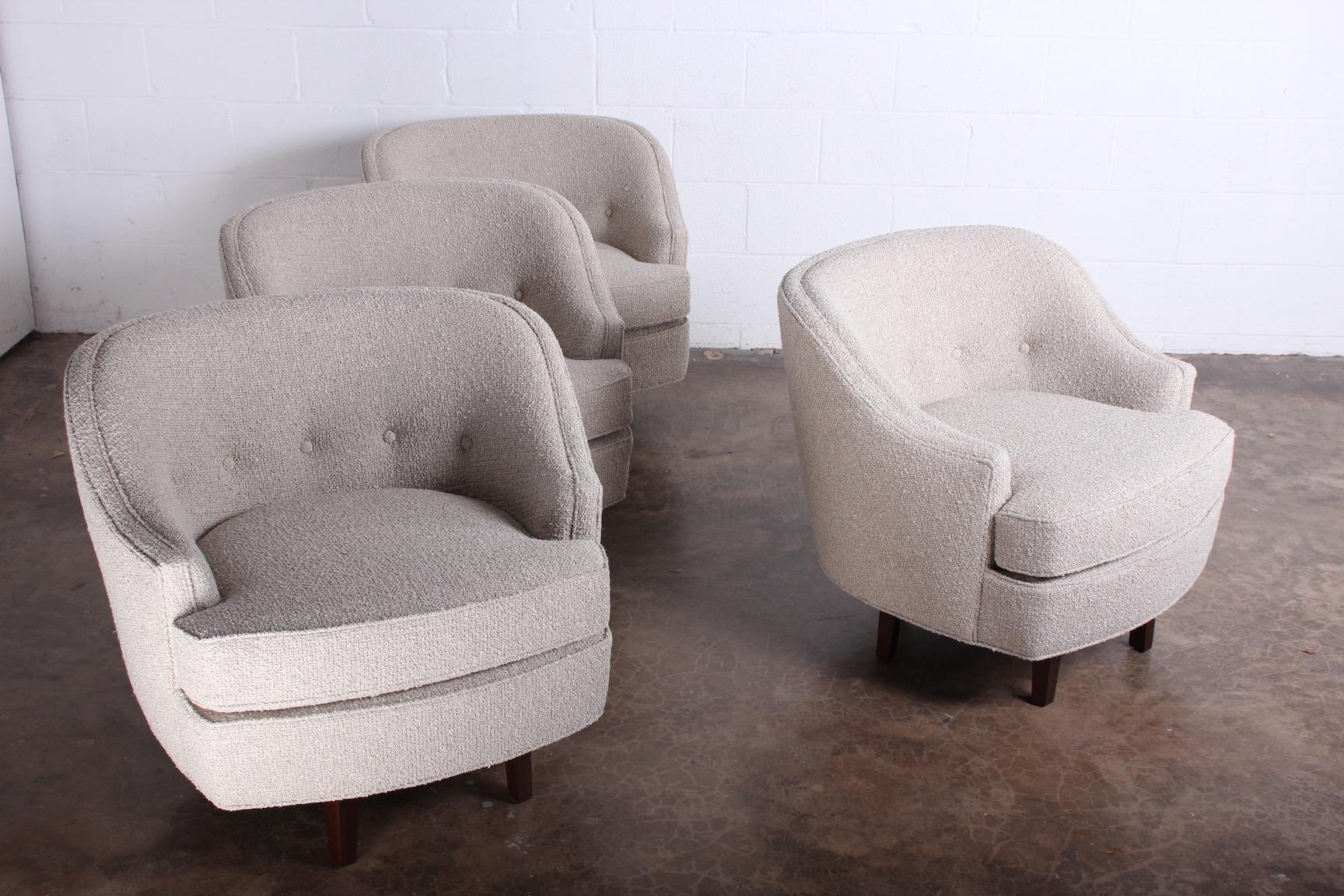 Pair of Dunbar Swivel Chairs by Edward Wormley In Good Condition In Dallas, TX
