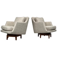 Pair of Dunbar Swivel Chairs by Edward Wormley