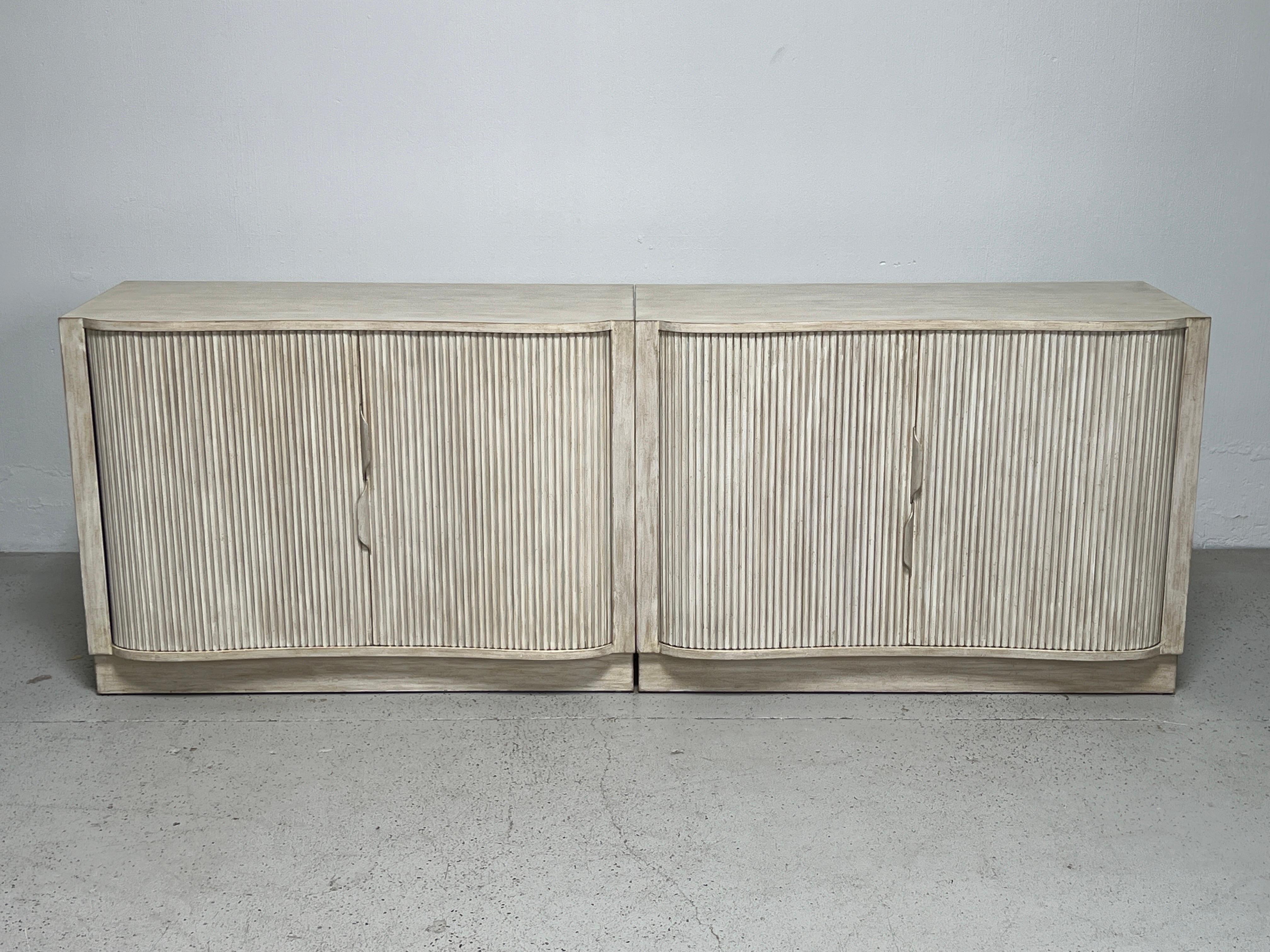 Pair of Dunbar Tambour Cabinets by Edward Wormley  For Sale 5