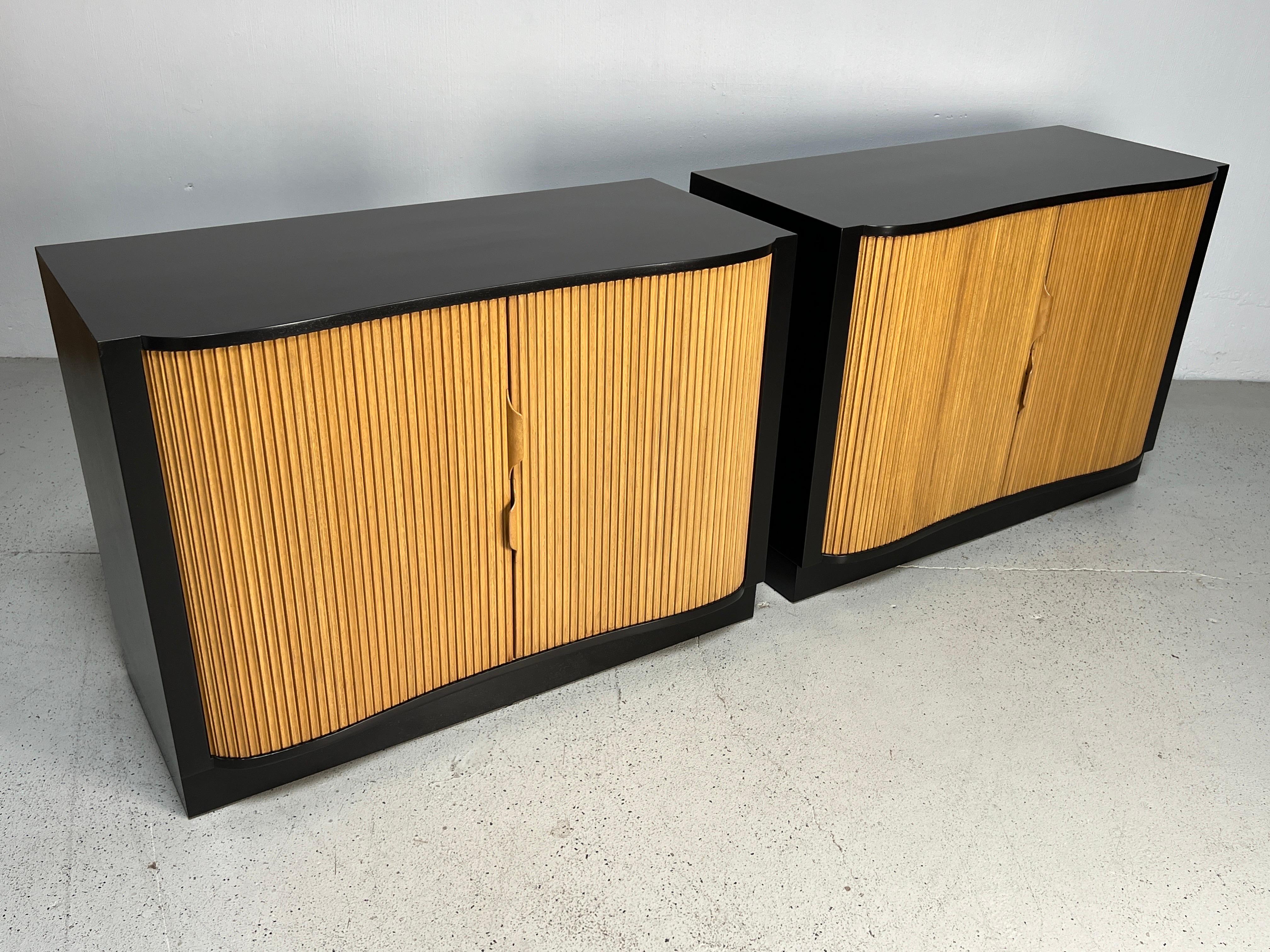 Pair of Dunbar Tambour Cabinets by Edward Wormley For Sale 5