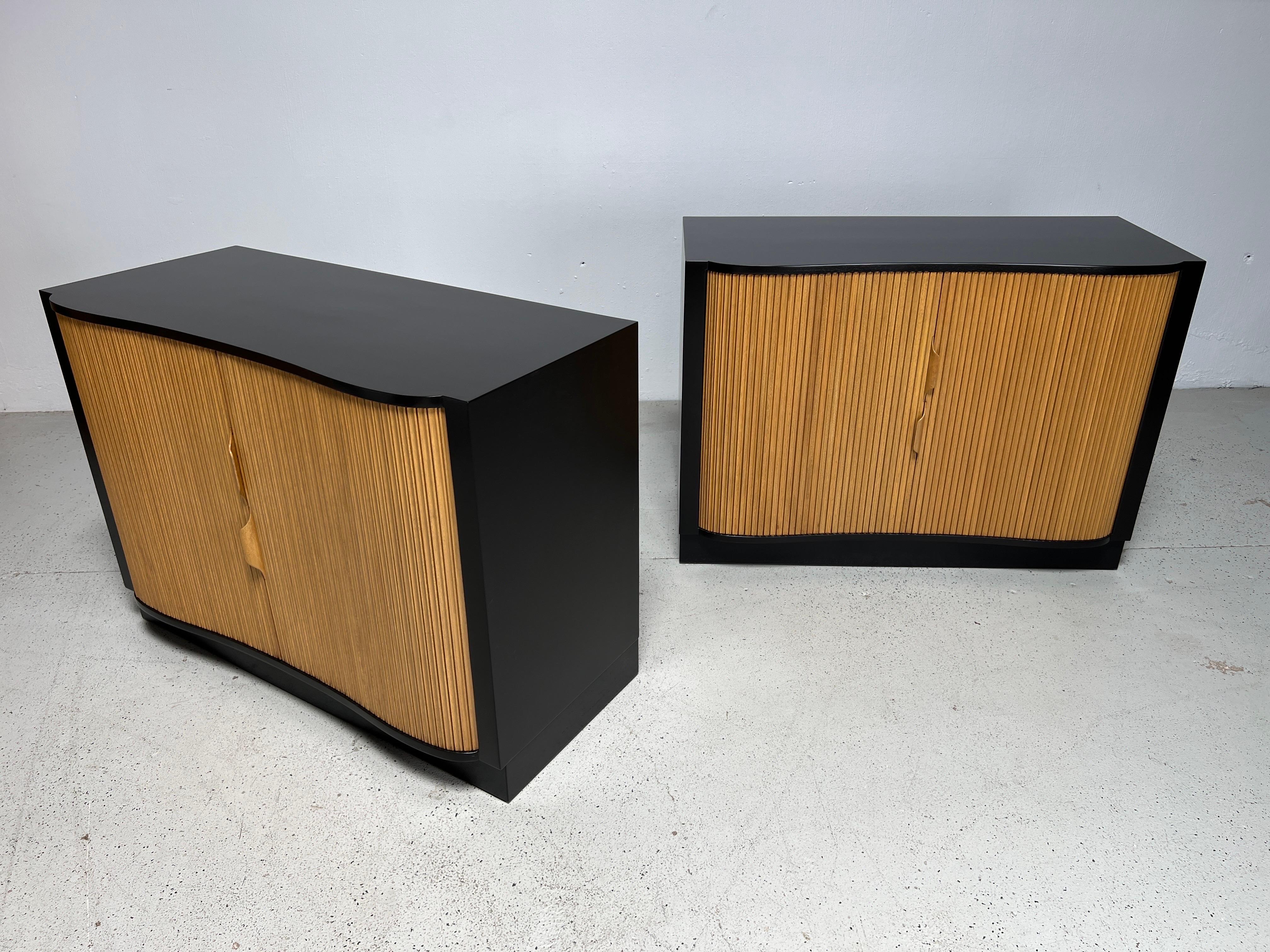 Pair of Dunbar Tambour Cabinets by Edward Wormley For Sale 11