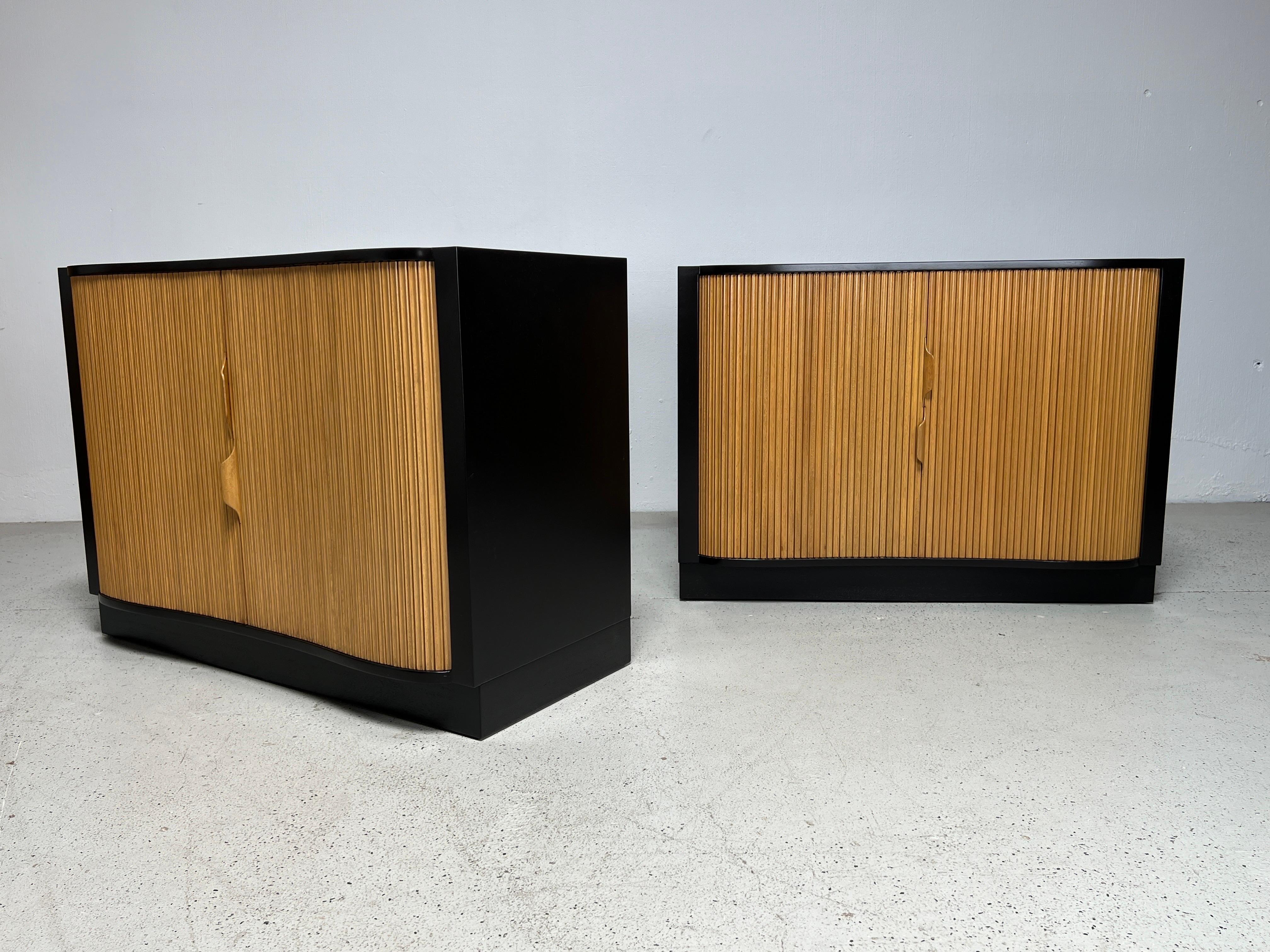 Pair of Dunbar Tambour Cabinets by Edward Wormley For Sale 12