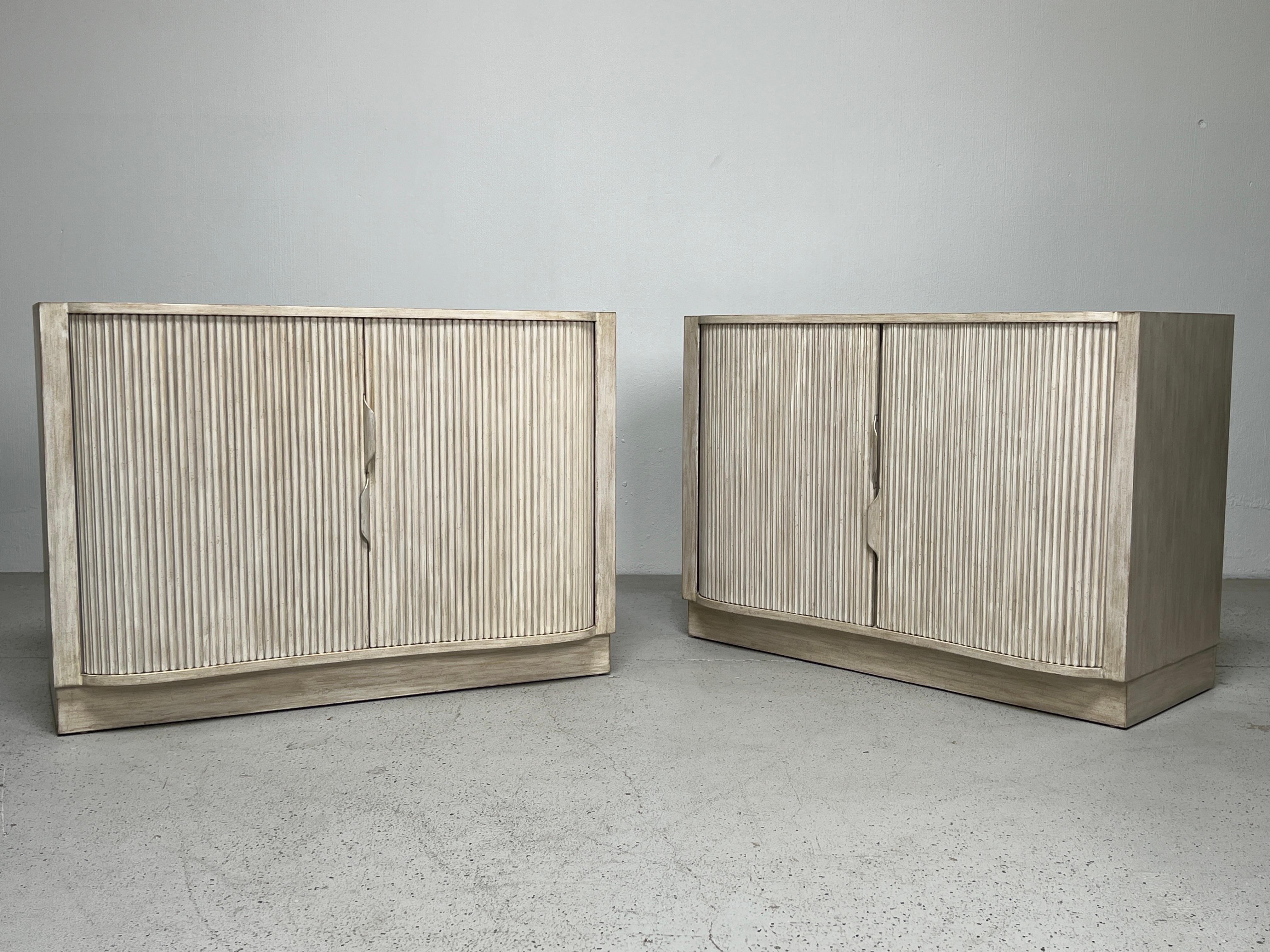 Pair of Dunbar Tambour Cabinets by Edward Wormley  For Sale 14