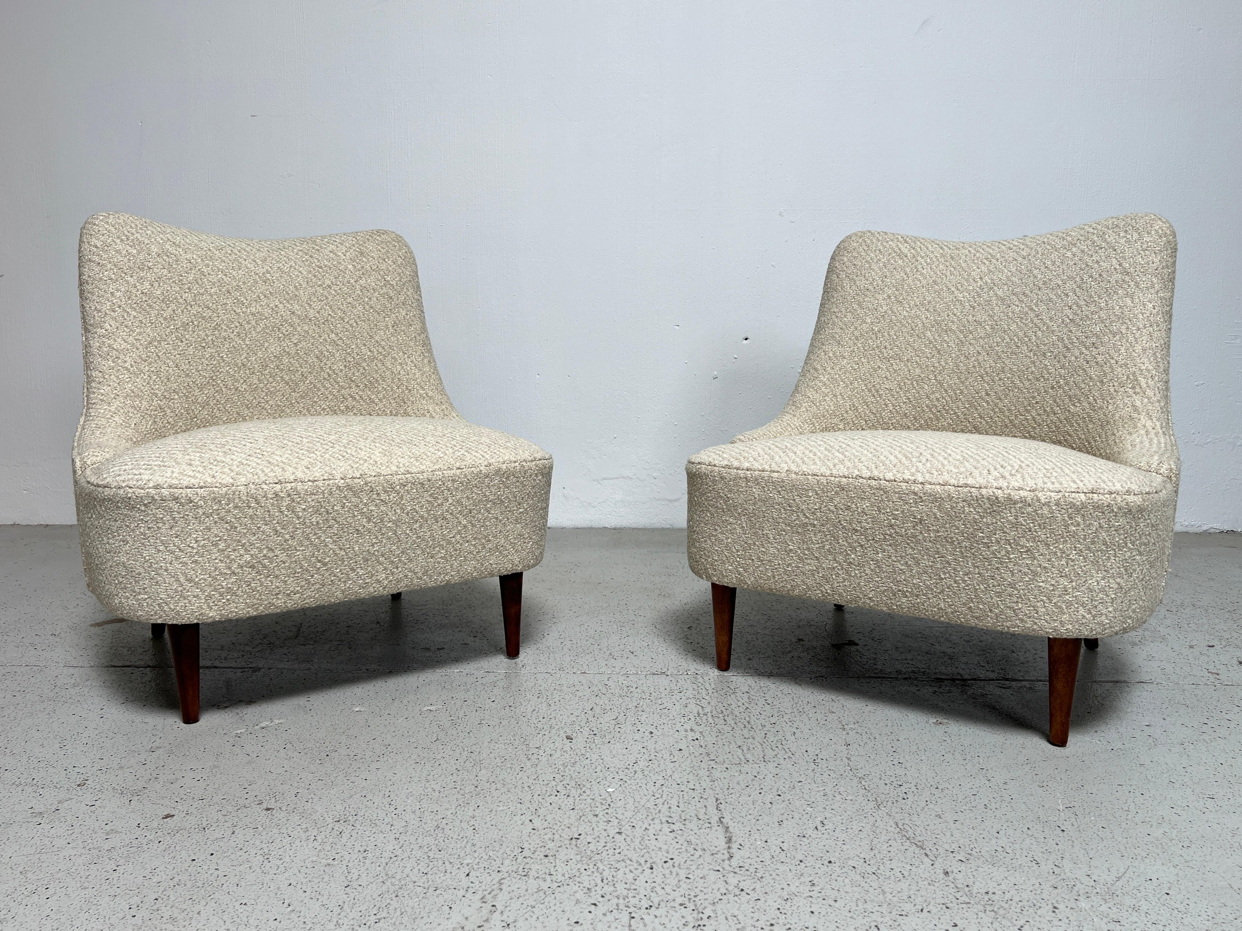 Pair of Dunbar Teardrop Chairs by Edward Wormley For Sale 10