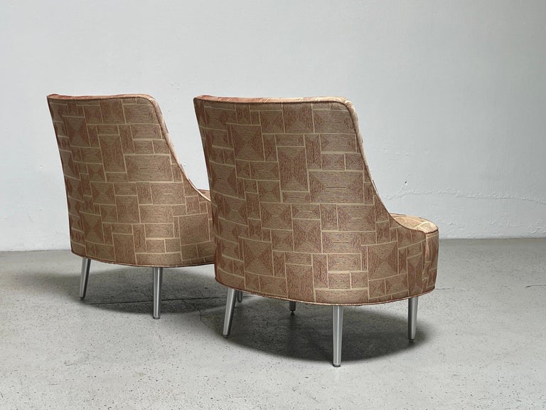 Pair of Dunbar Teardrop Chairs by Edward Wormley For Sale 4