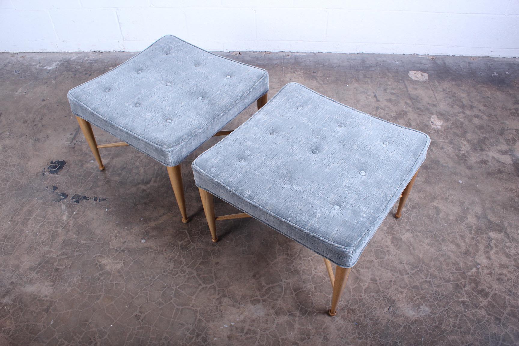 Pair of Dunbar Thebes Stools by Edward Wormley 6