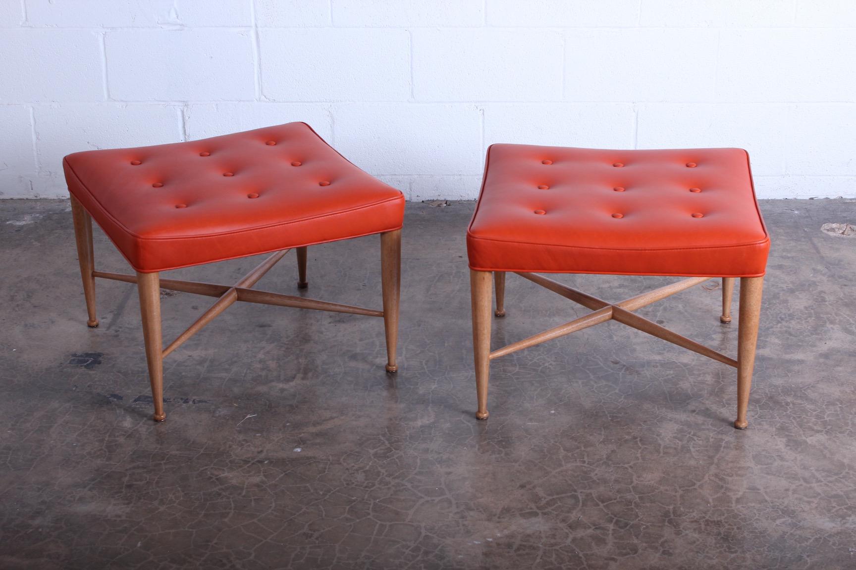 Pair of Dunbar Thebes Stools by Edward Wormley 6