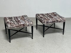Pair of Dunbar Thebes Stools by Edward Wormley