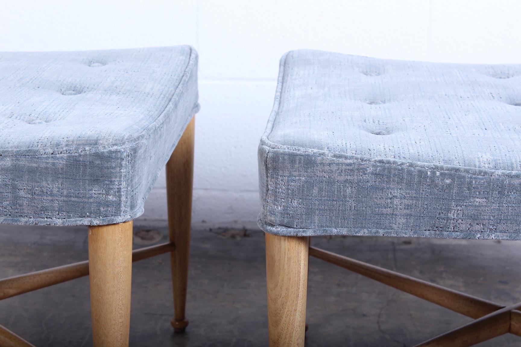 Pair of Dunbar Thebes Stools by Edward Wormley 1