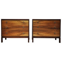 Pair of Dunbar Walnut Front Chests, Edward Wormley