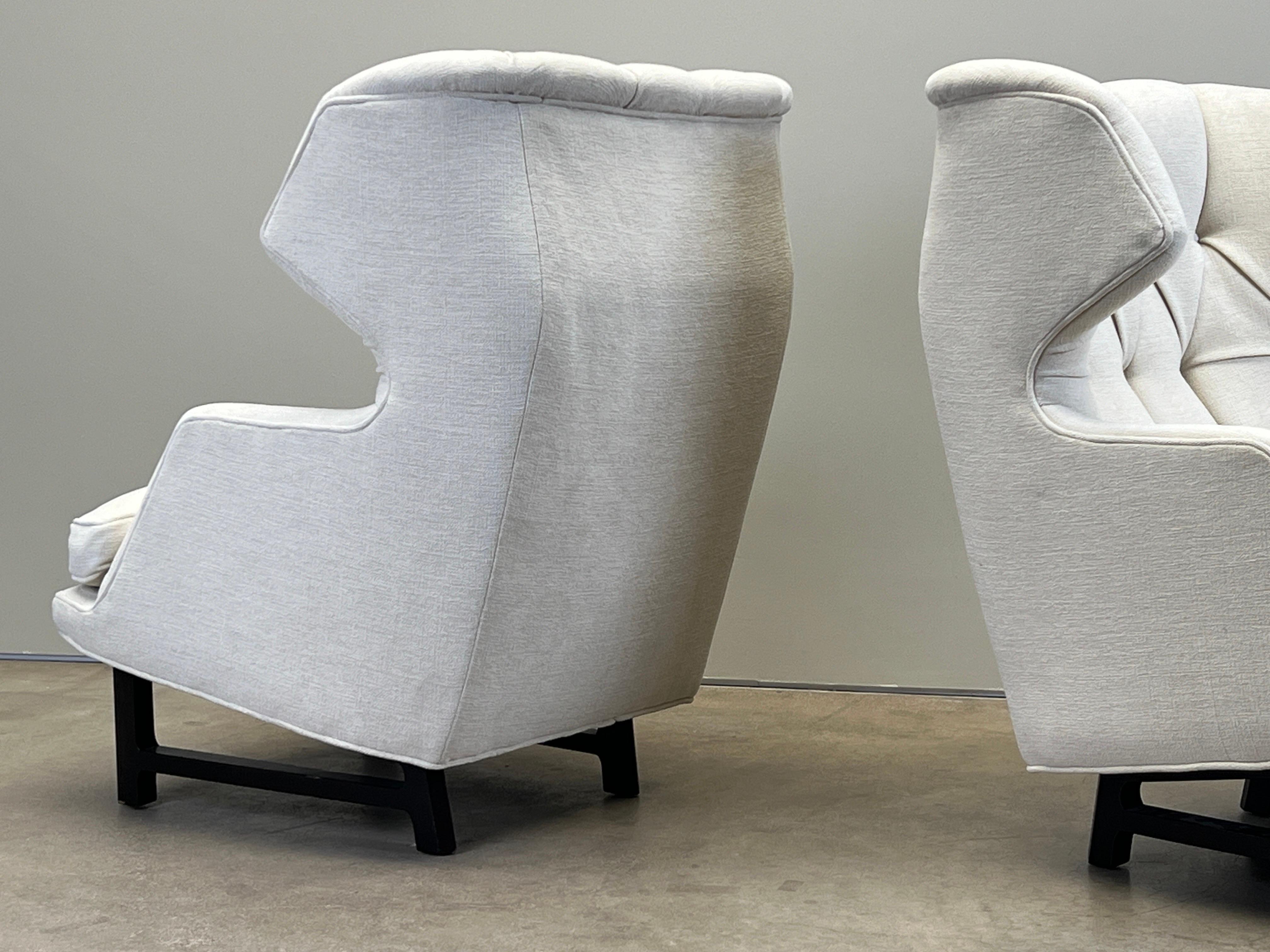 Pair of Dunbar Wing Back Janus Chairs by Edward Wormley 6