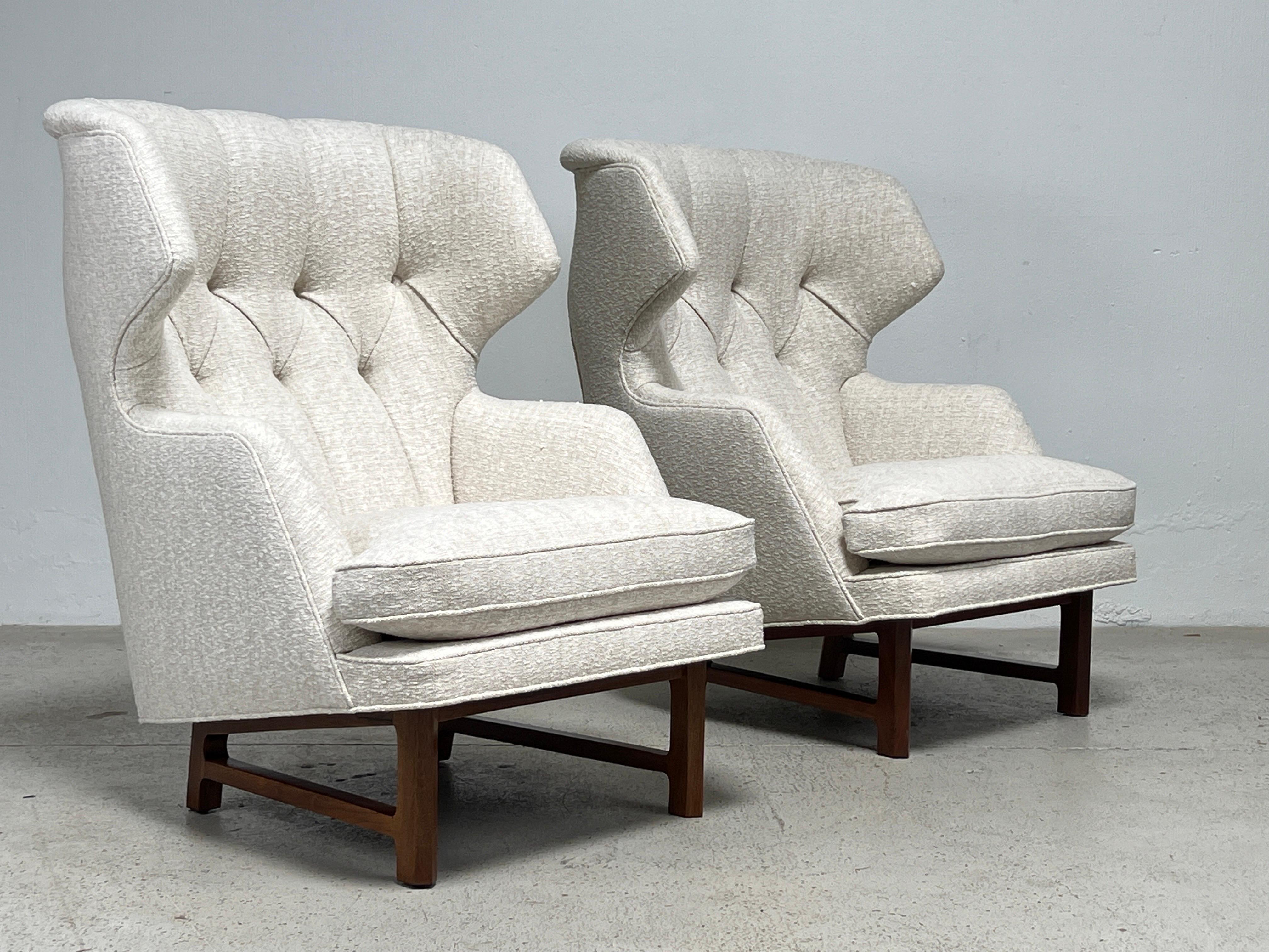 Pair of Dunbar Wing Back Janus Chairs by Edward Wormley 7