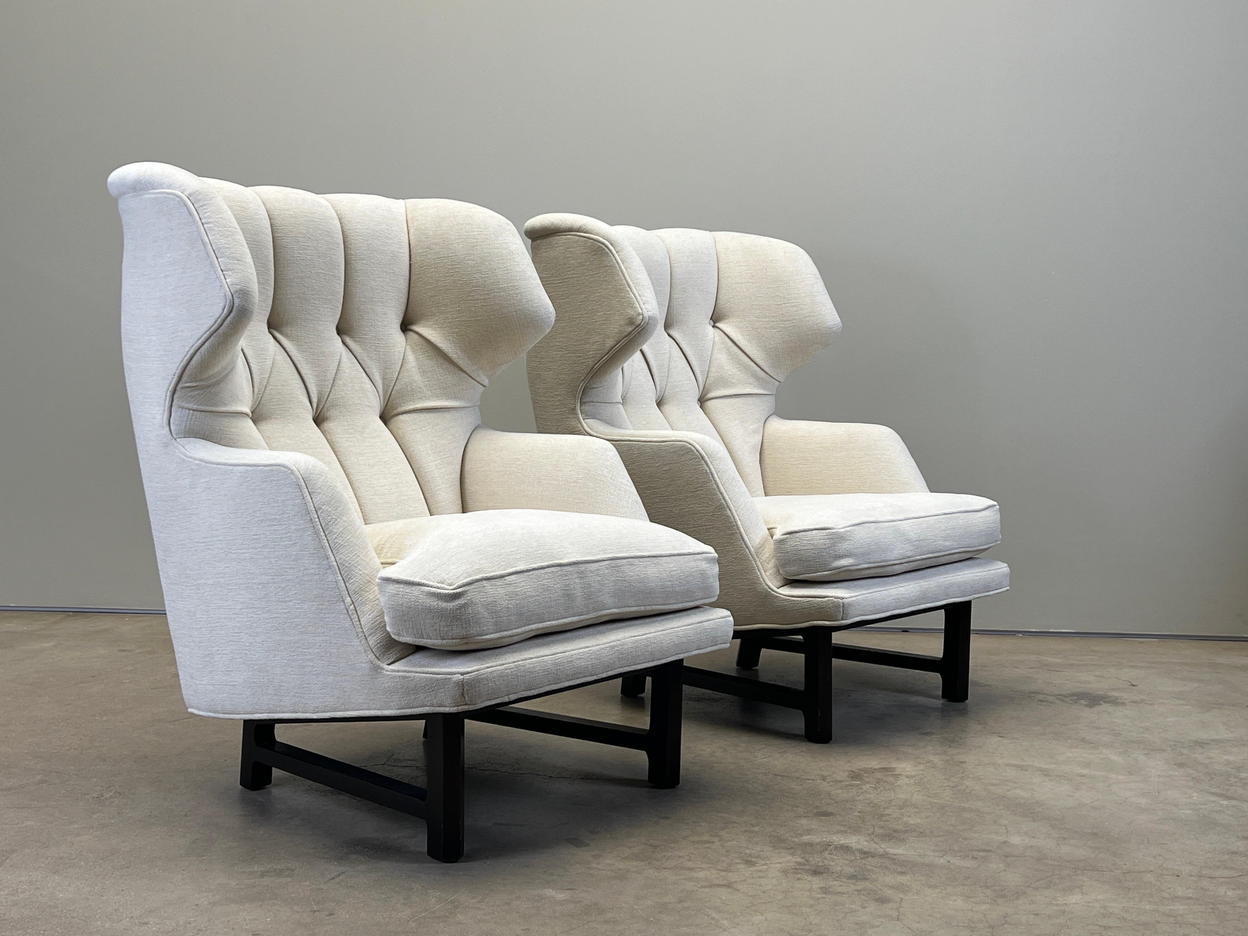 Pair of Dunbar Wing Back Janus Chairs by Edward Wormley 7