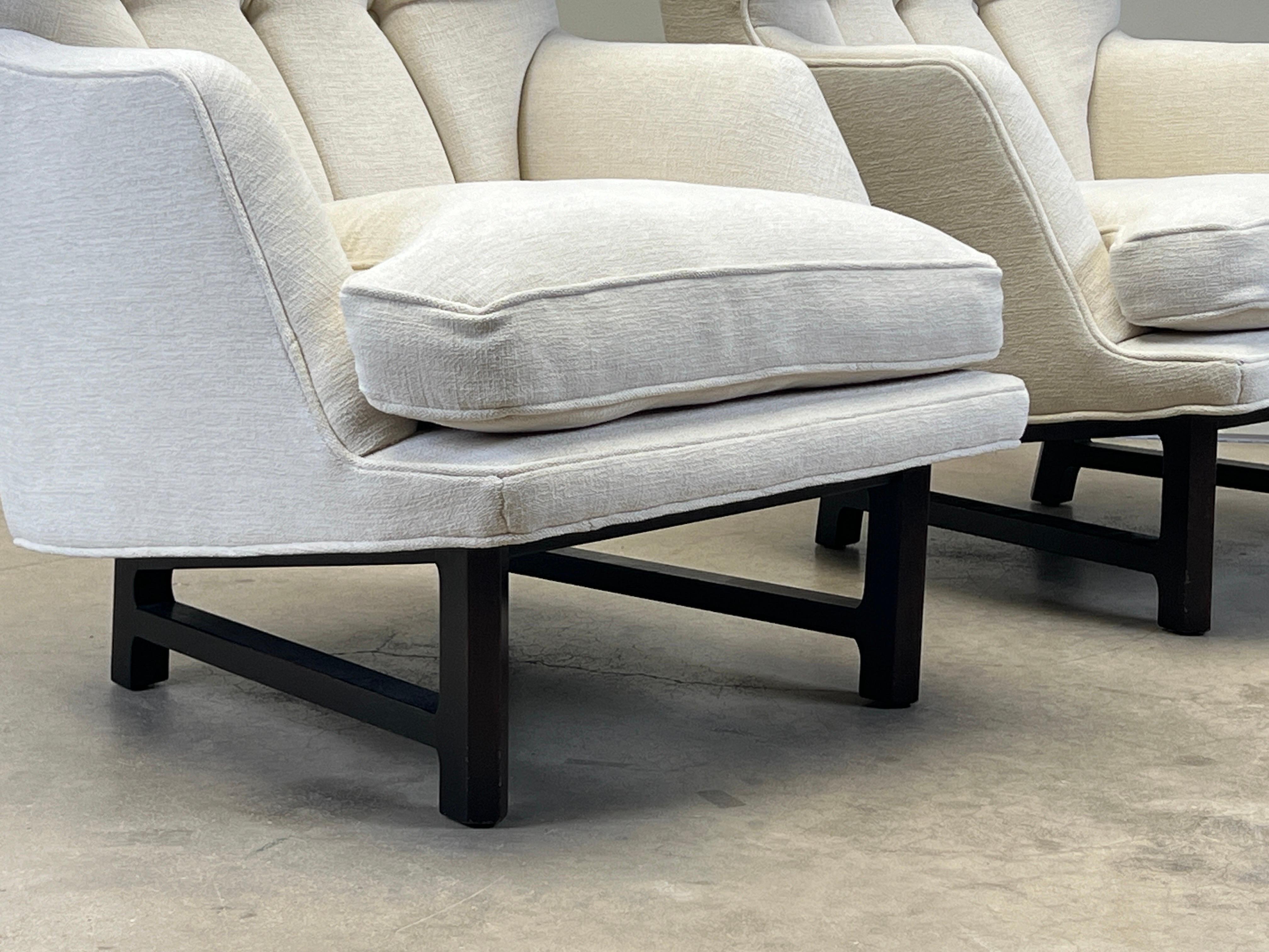 Pair of Dunbar Wing Back Janus Chairs by Edward Wormley 9