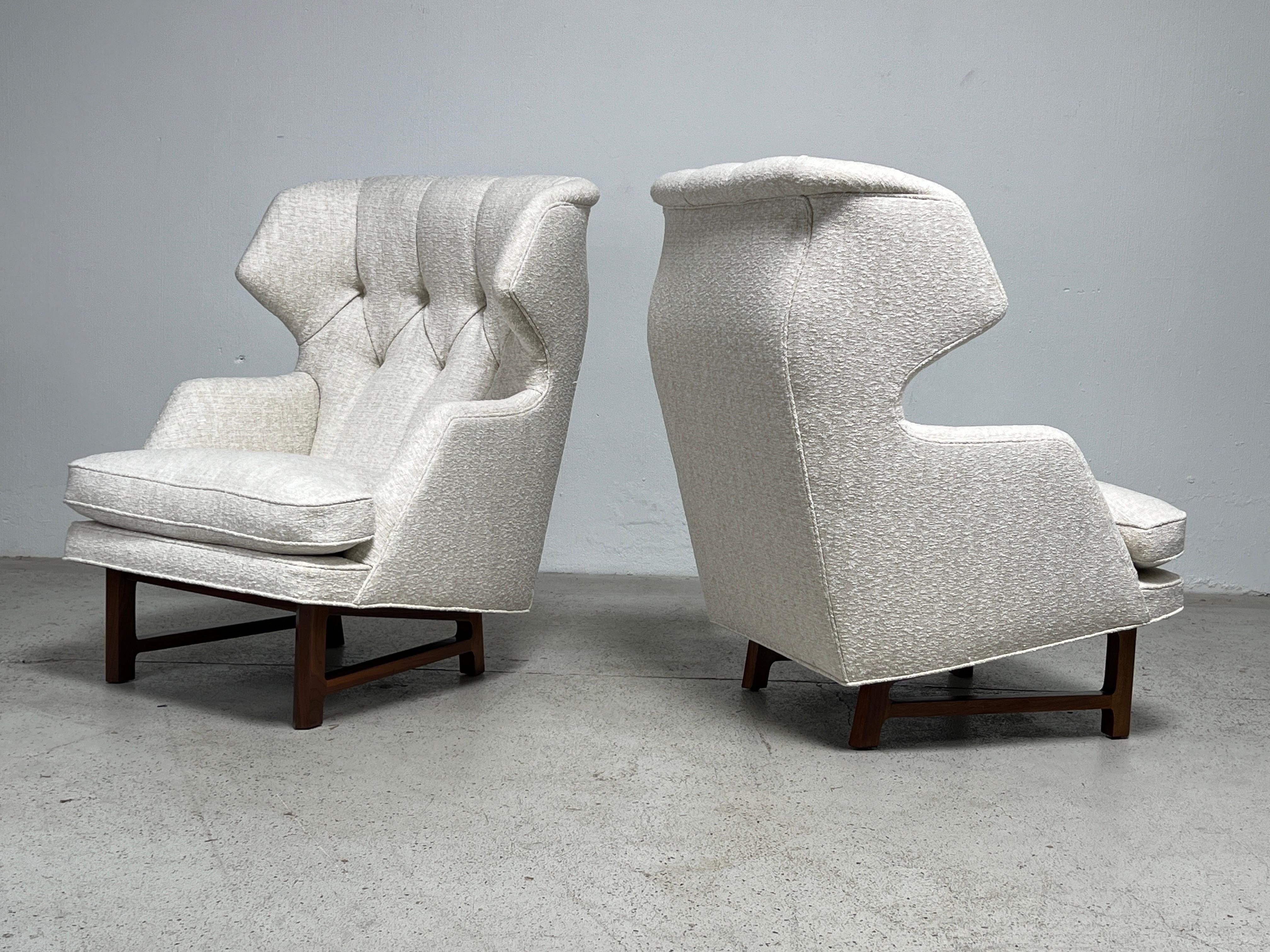 Pair of Dunbar Wing Back Janus Chairs by Edward Wormley  For Sale 11