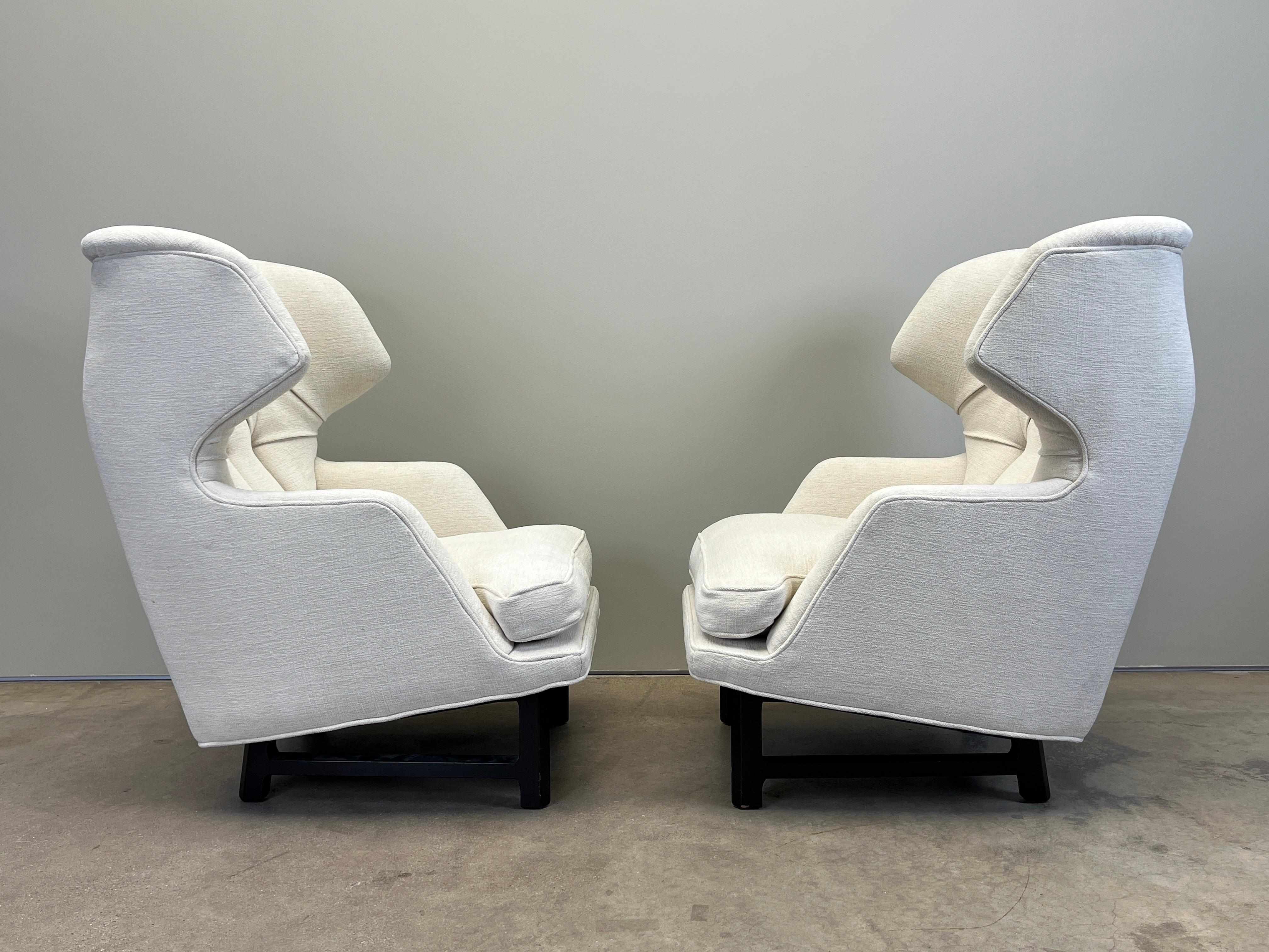 Pair of Dunbar Wing Back Janus Chairs by Edward Wormley 11