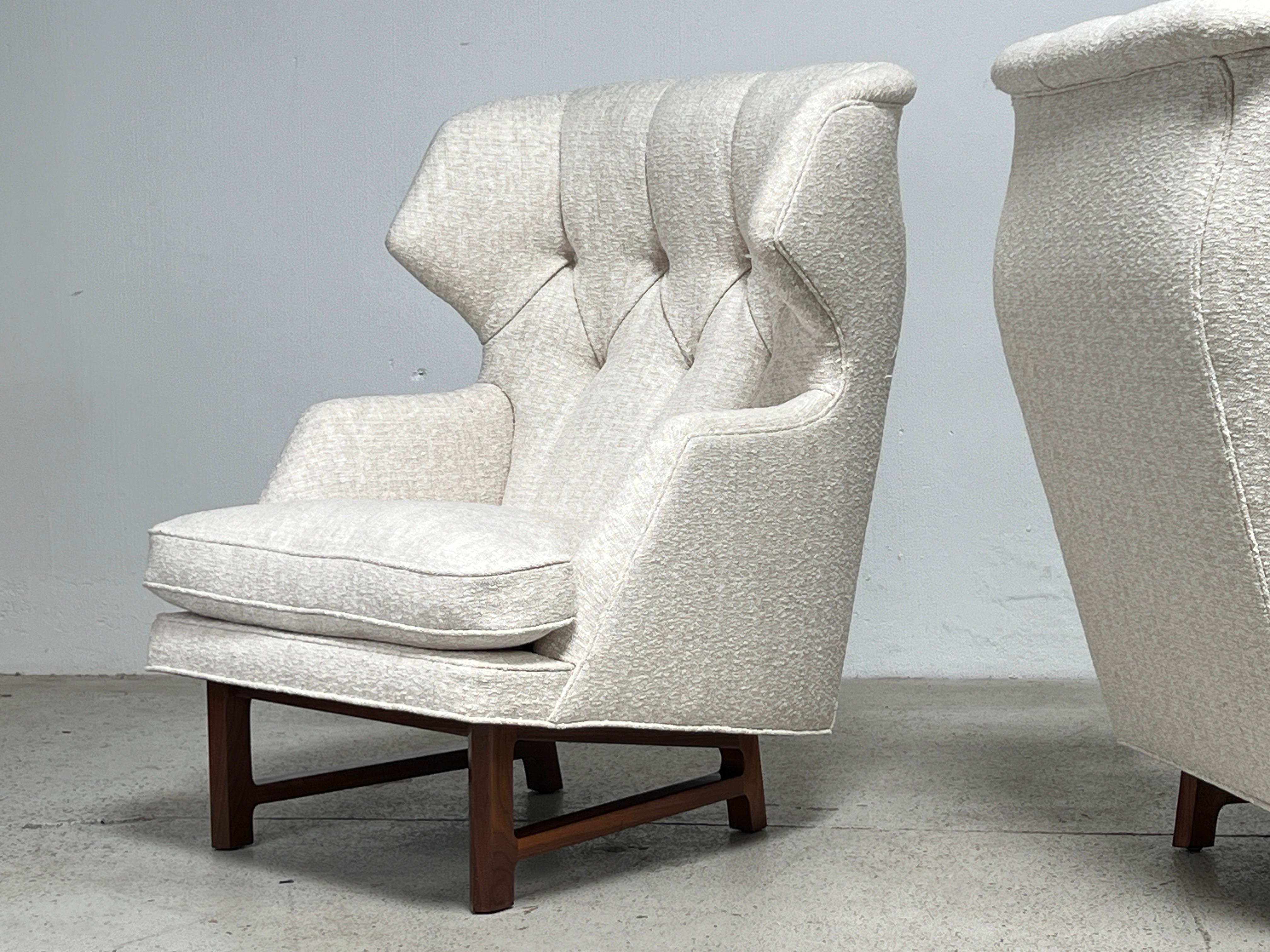 Pair of Dunbar Wing Back Janus Chairs by Edward Wormley 12