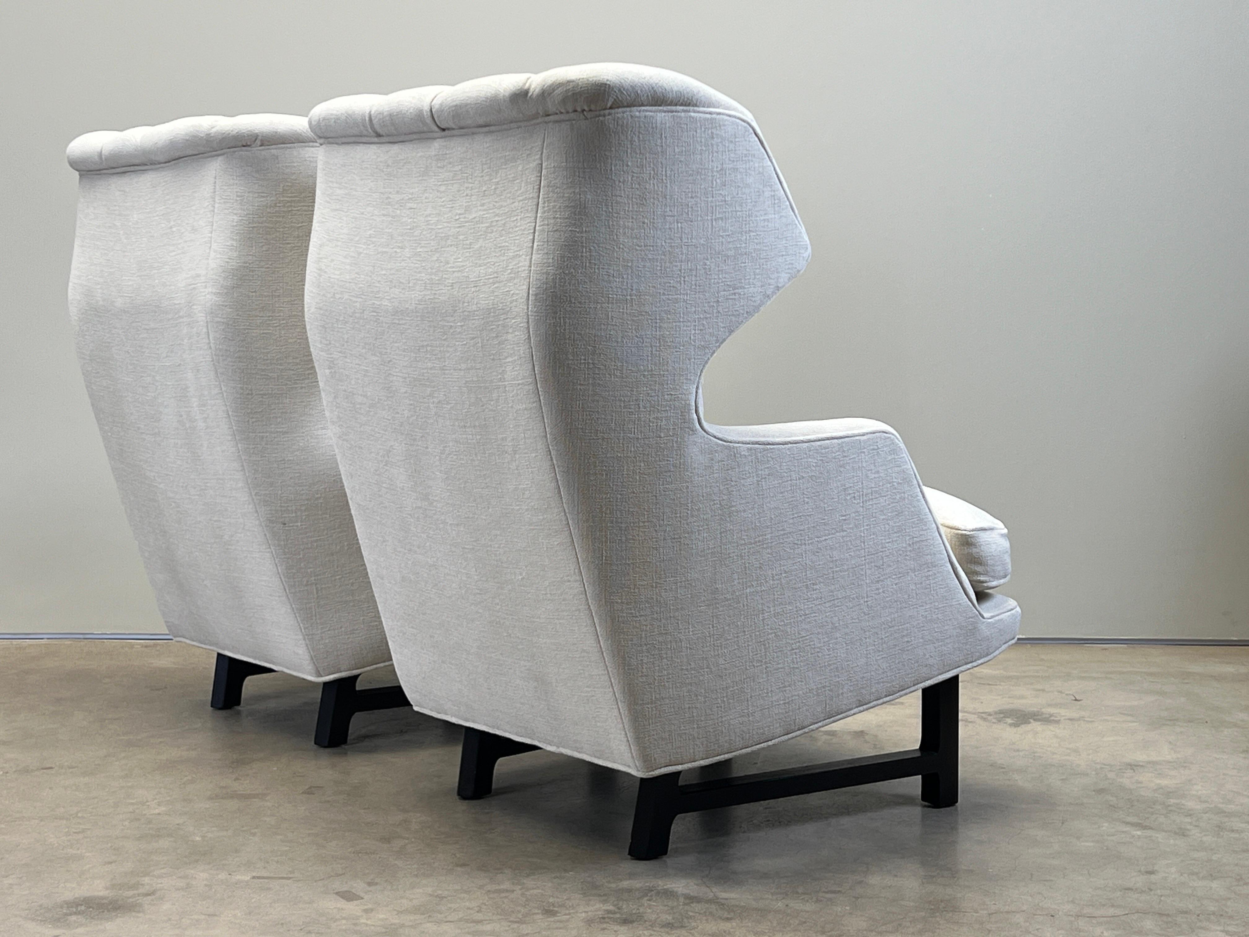 Pair of Dunbar Wing Back Janus Chairs by Edward Wormley 12