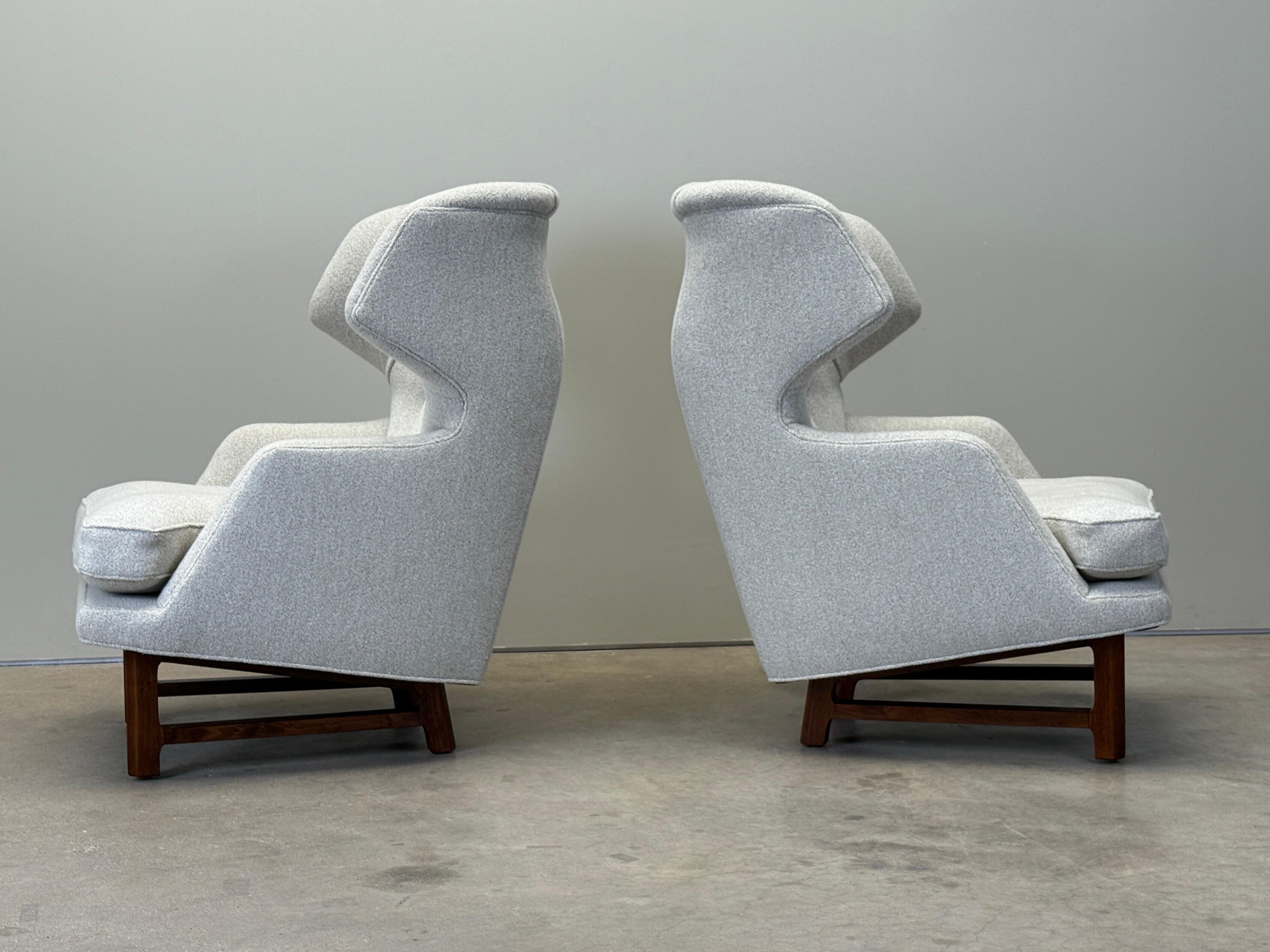 Paire de chaises Janus Dunbar à dossier à ailes par Edward Wormley en vente 13