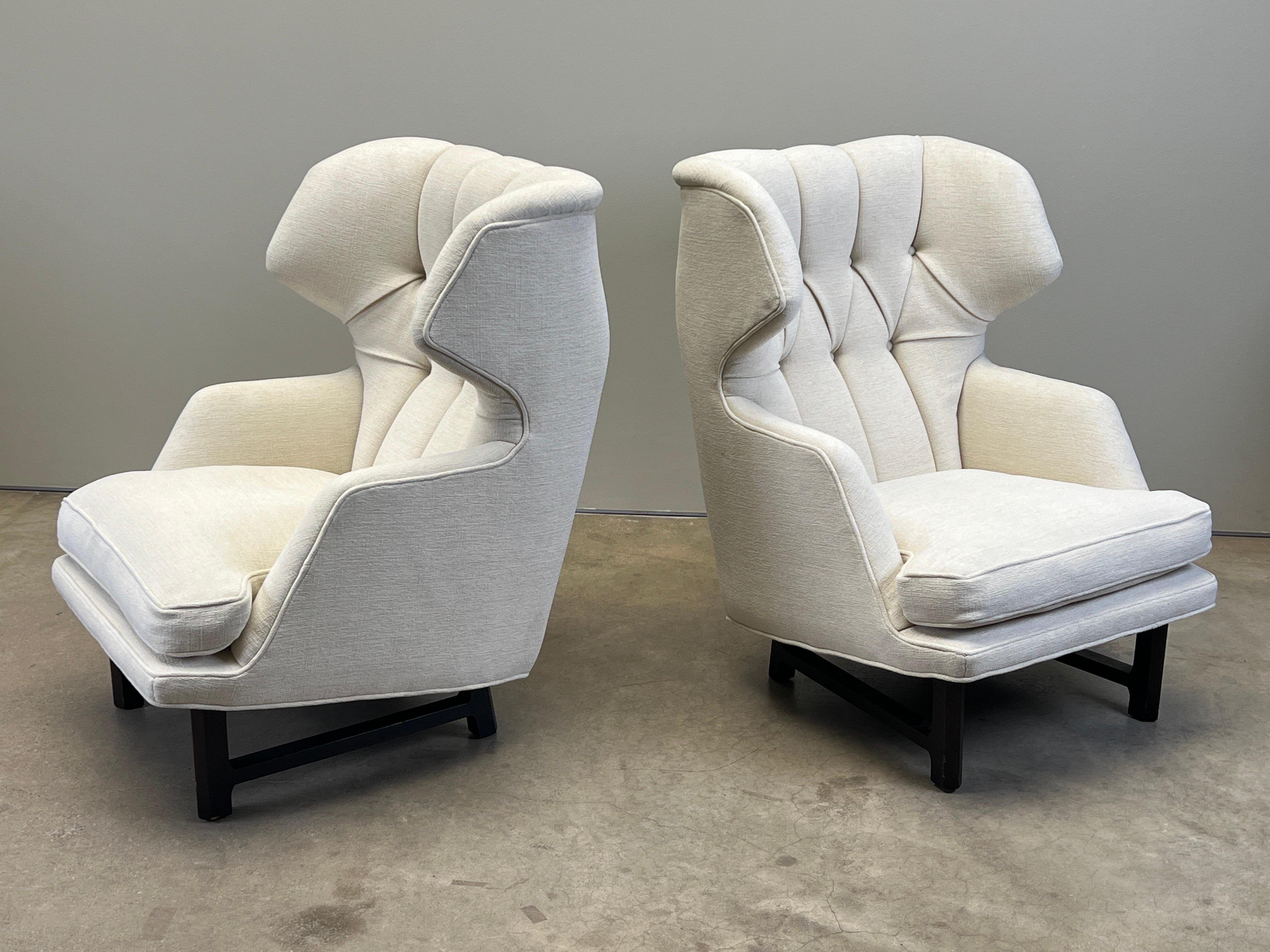 Pair of Dunbar Wing Back Janus Chairs by Edward Wormley In Good Condition In Dallas, TX