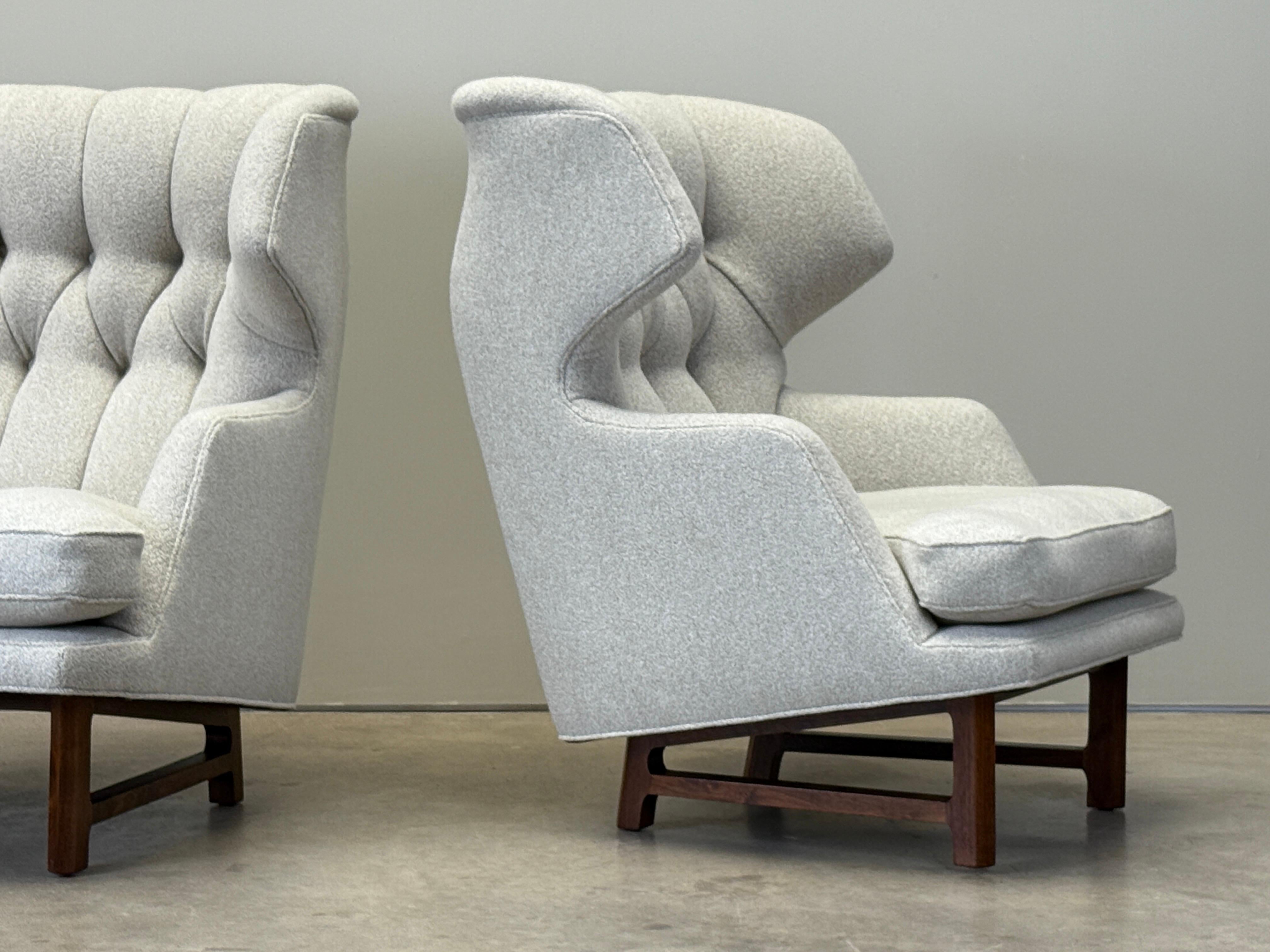 Paire de chaises Janus Dunbar à dossier à ailes par Edward Wormley Bon état - En vente à Dallas, TX