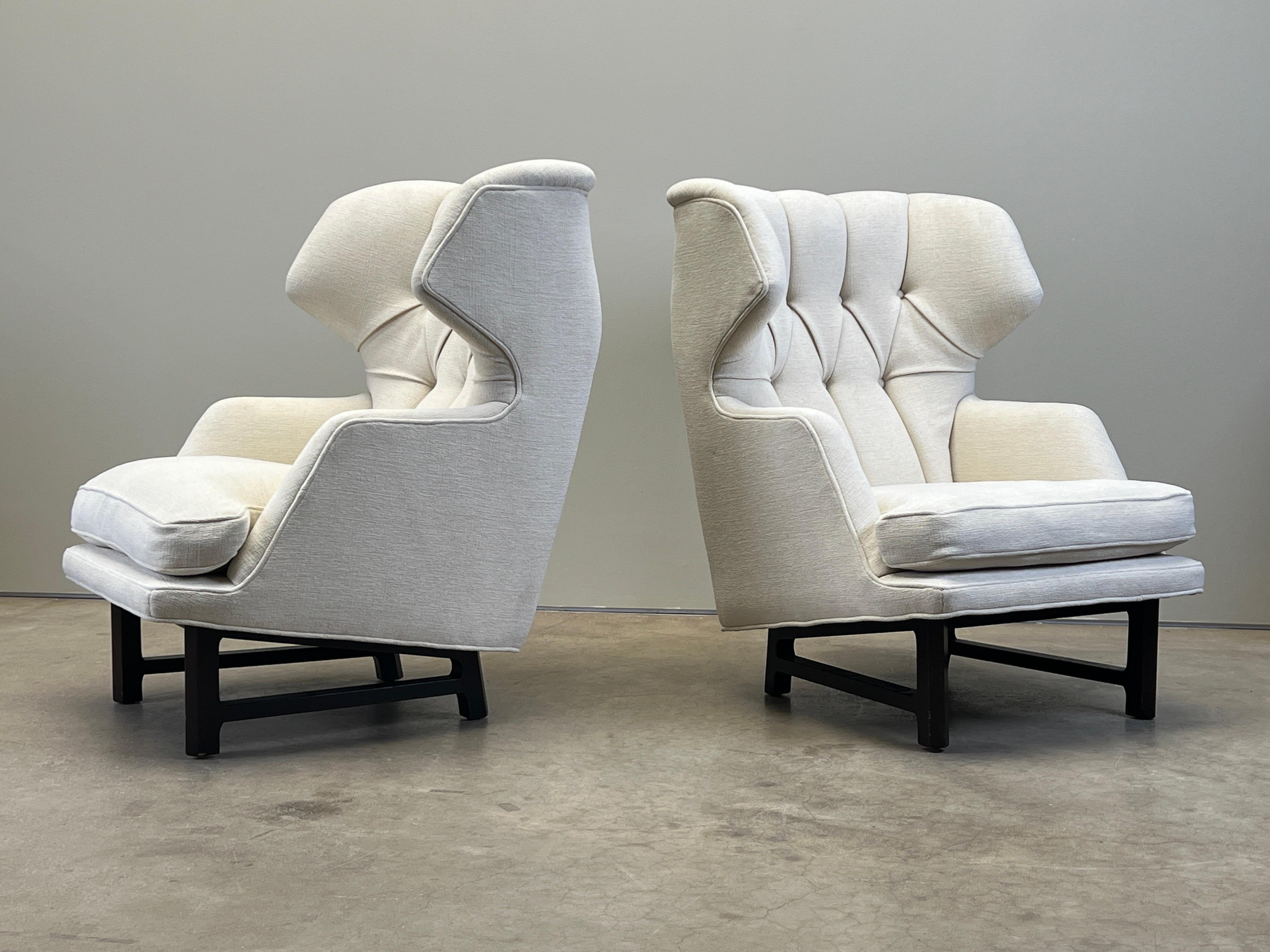 Mid-20th Century Pair of Dunbar Wing Back Janus Chairs by Edward Wormley