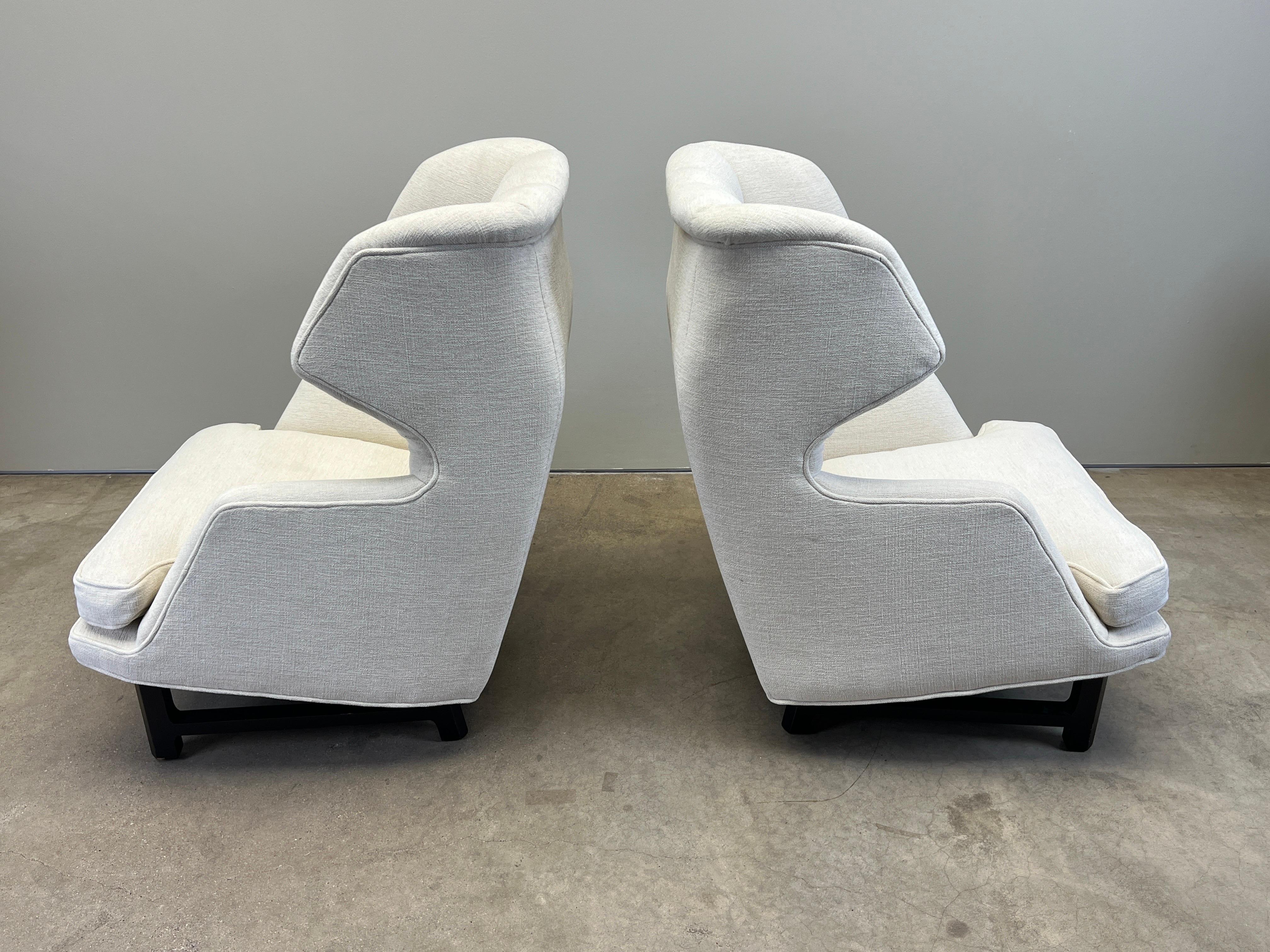 Pair of Dunbar Wing Back Janus Chairs by Edward Wormley 1