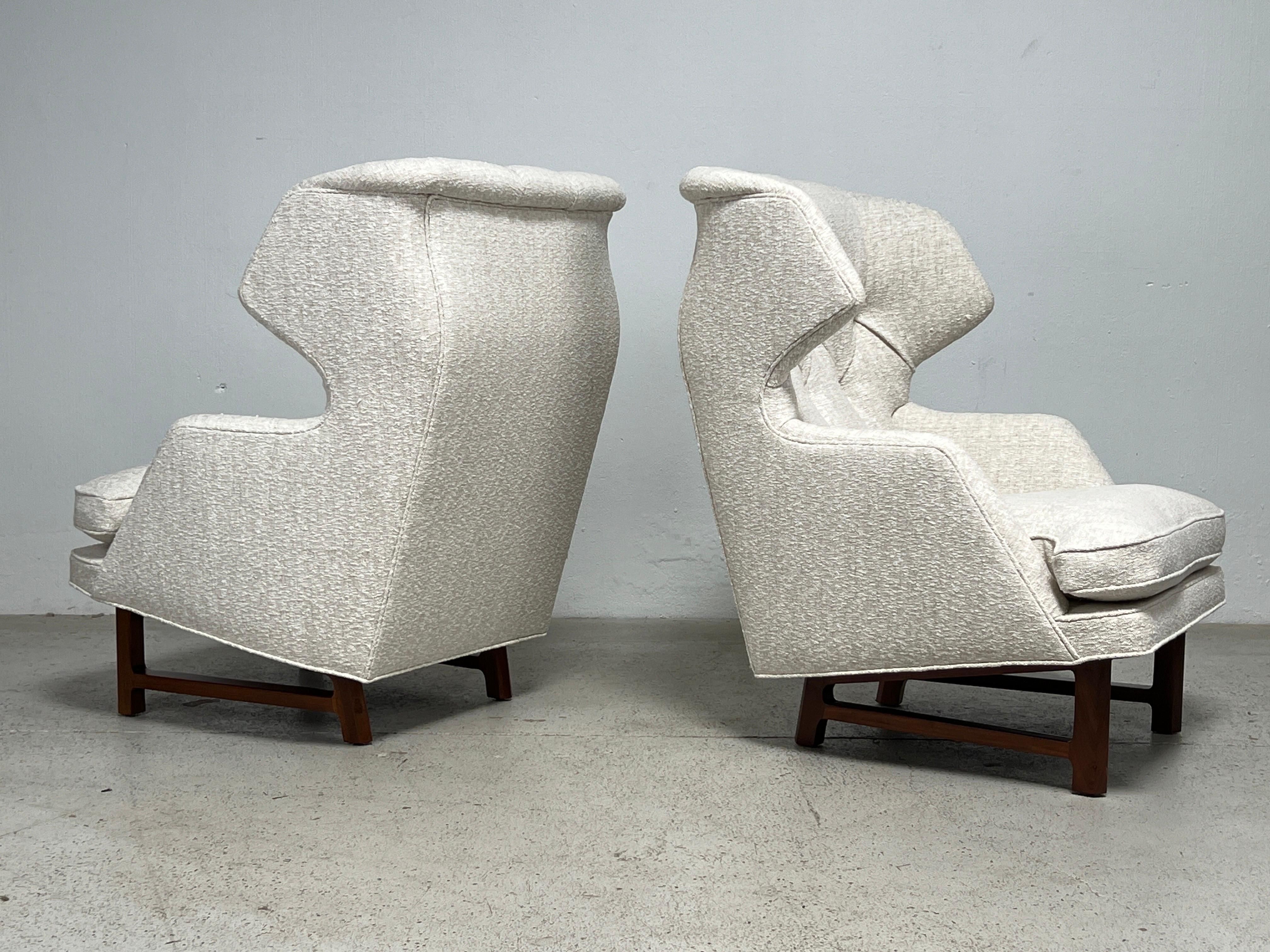 Pair of Dunbar Wing Back Janus Chairs by Edward Wormley  For Sale 4