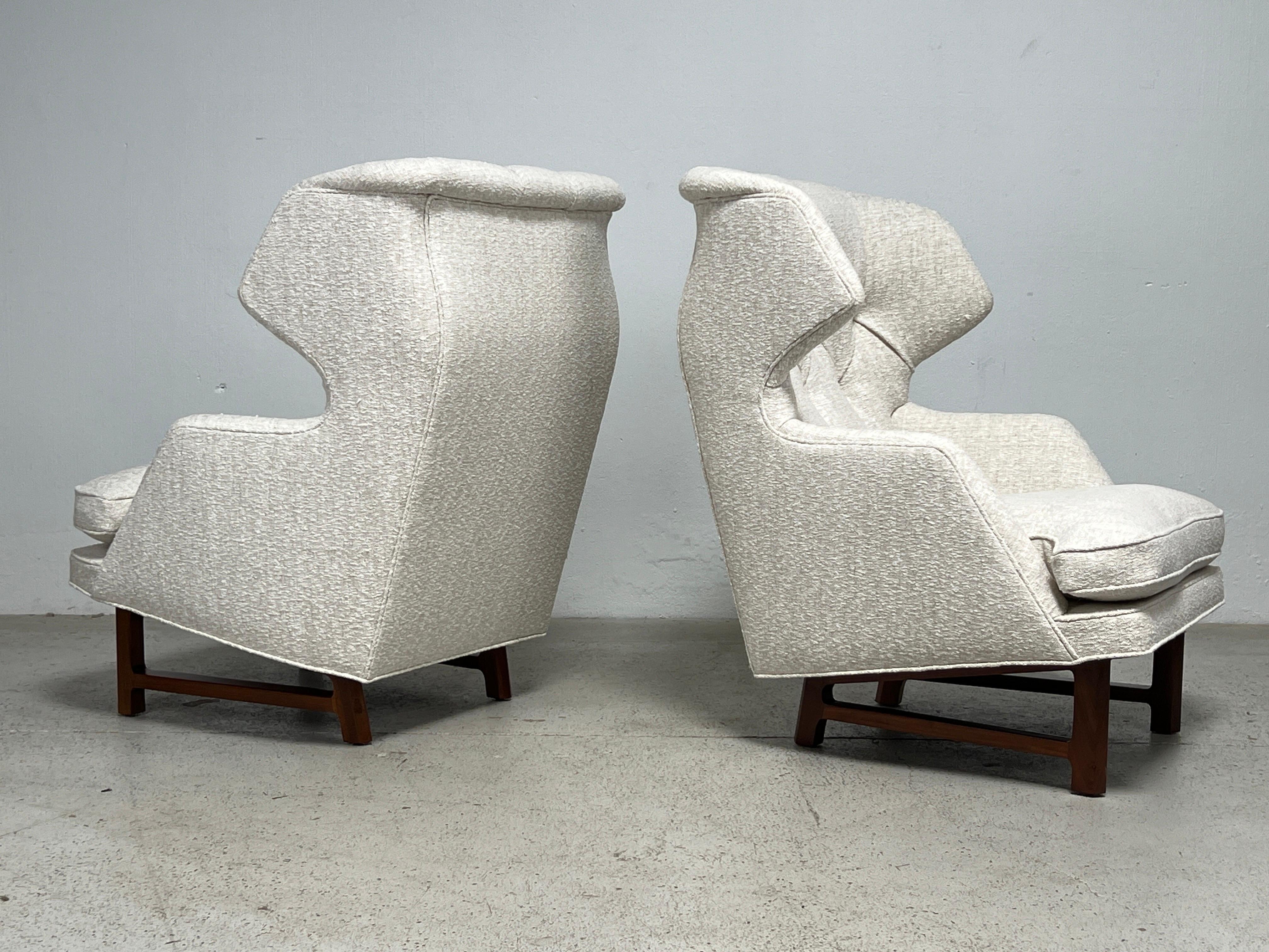 Pair of Dunbar Wing Back Janus Chairs by Edward Wormley 4