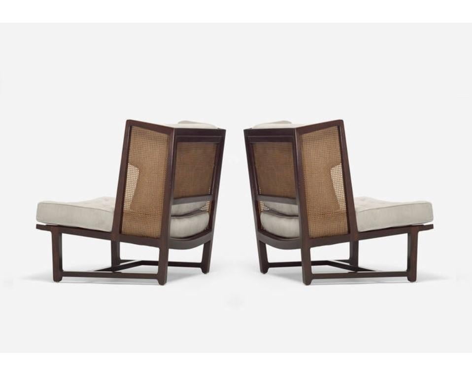 Pair of Dunbar Wingback Lounge Chairs by Edward Wormley In Excellent Condition For Sale In Dallas, TX