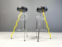 Pair of Duplex stools by Javier Mariscal for BD 1980's Memphis