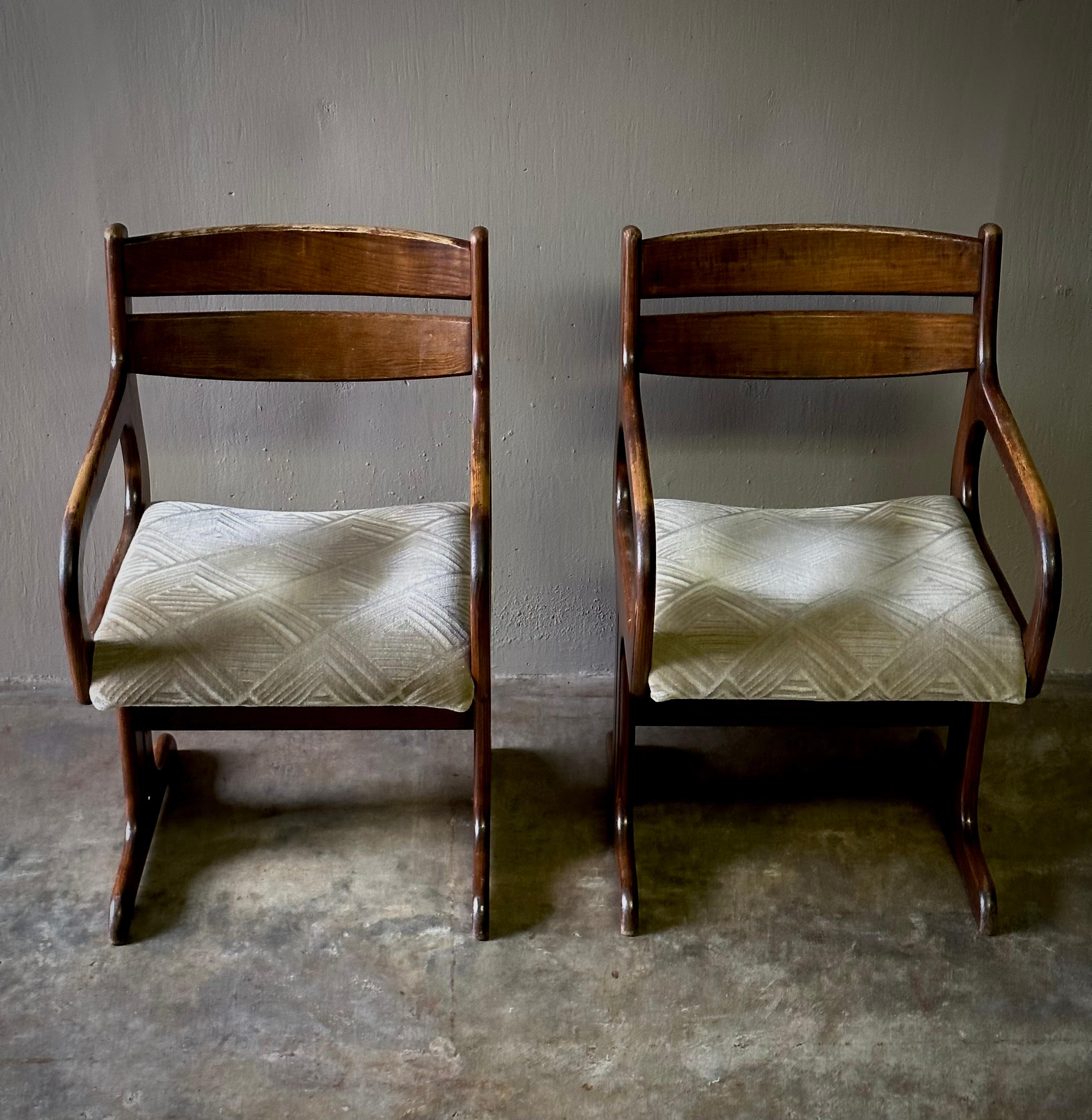 Late 20th Century Pair of Dutch 1970s Brutalist Armchairs For Sale