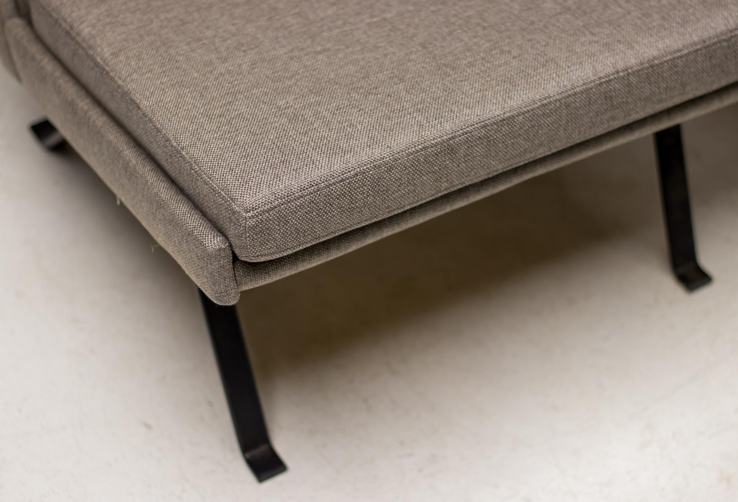 Enameled Pair of Dutch Architectural Lounge Chairs, 1960s For Sale