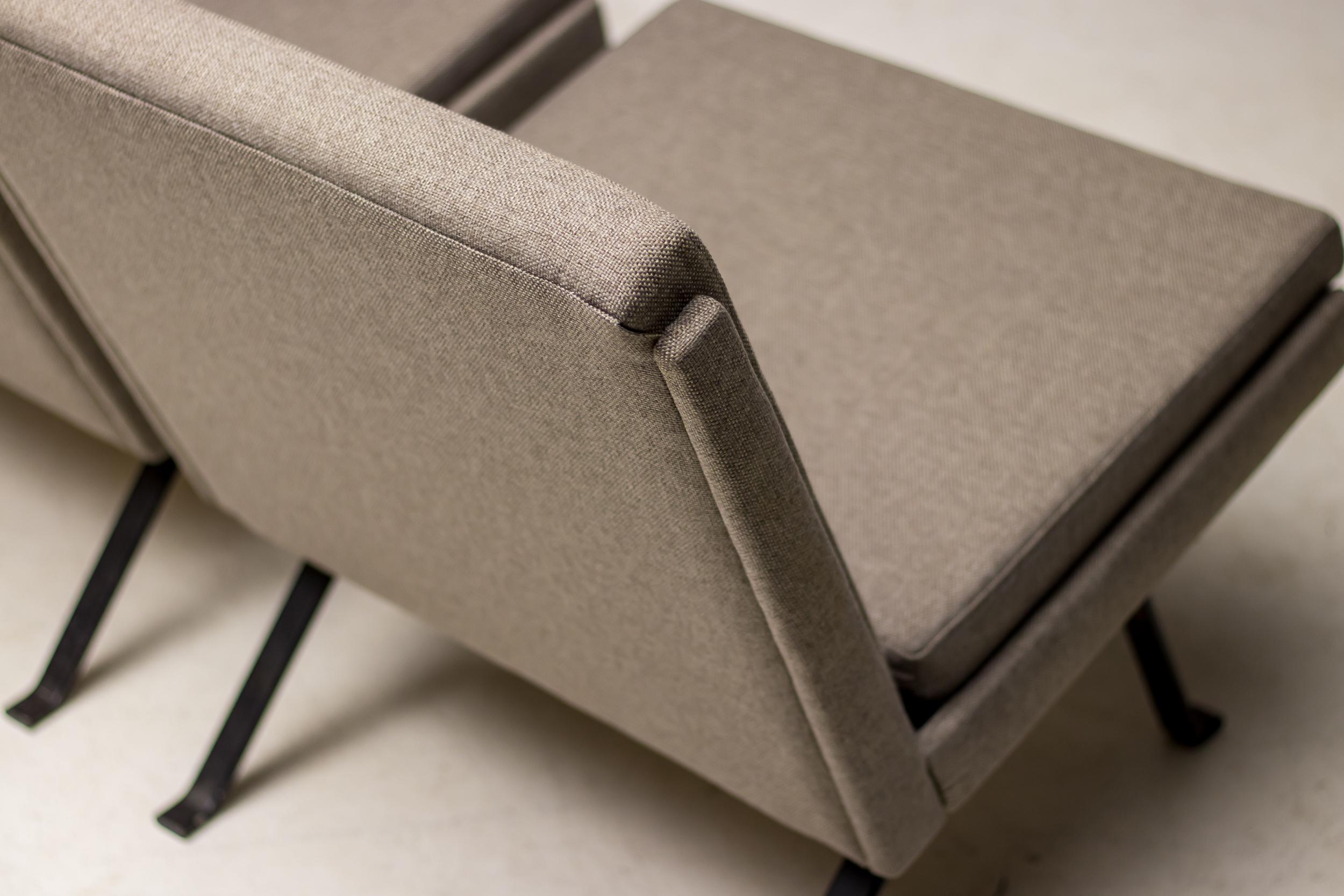 Mid-20th Century Pair of Dutch Architectural Lounge Chairs, 1960s For Sale