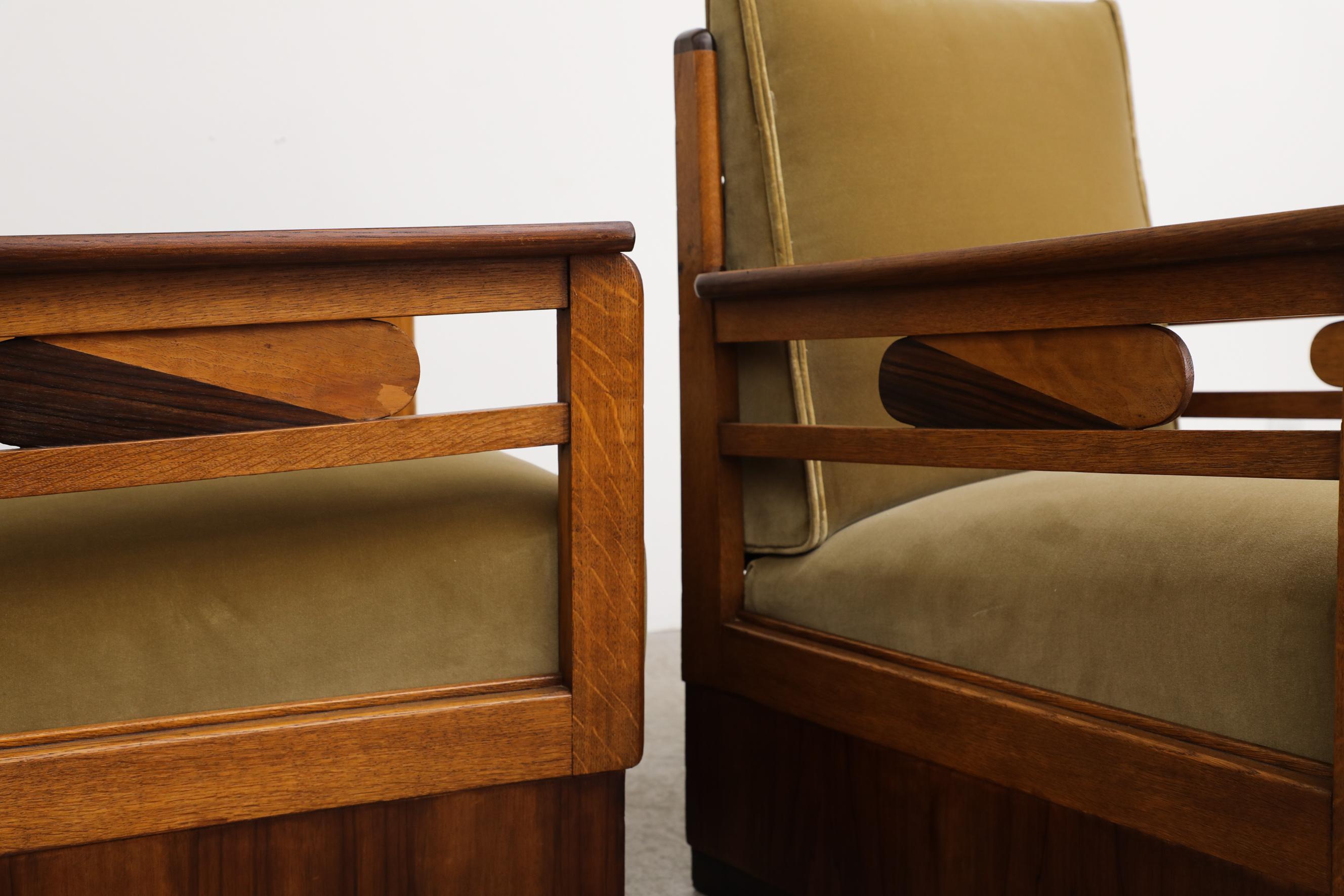 Pair of Dutch Art Deco Lounge Chairs 15