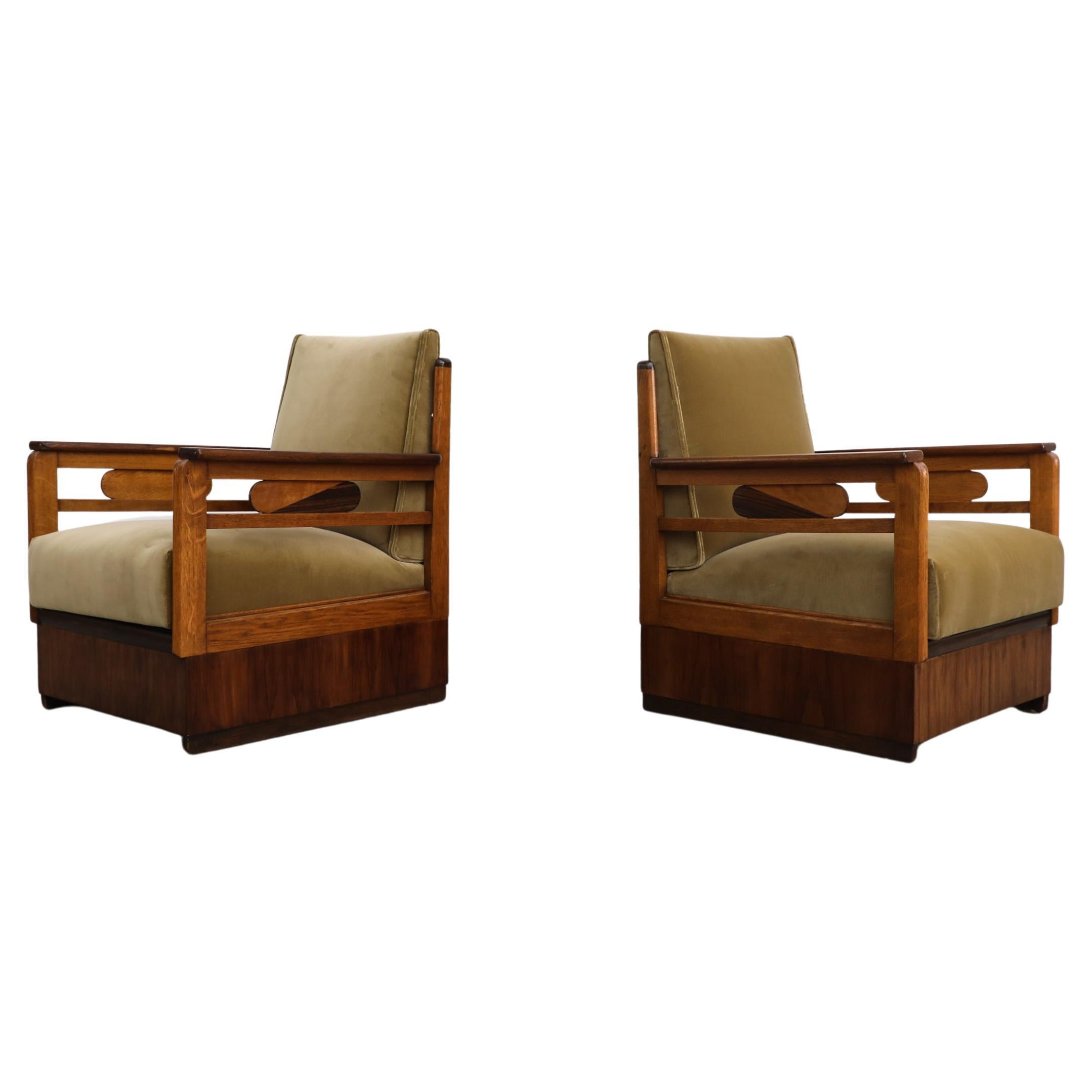 Pair of Dutch Art Deco Lounge Chairs