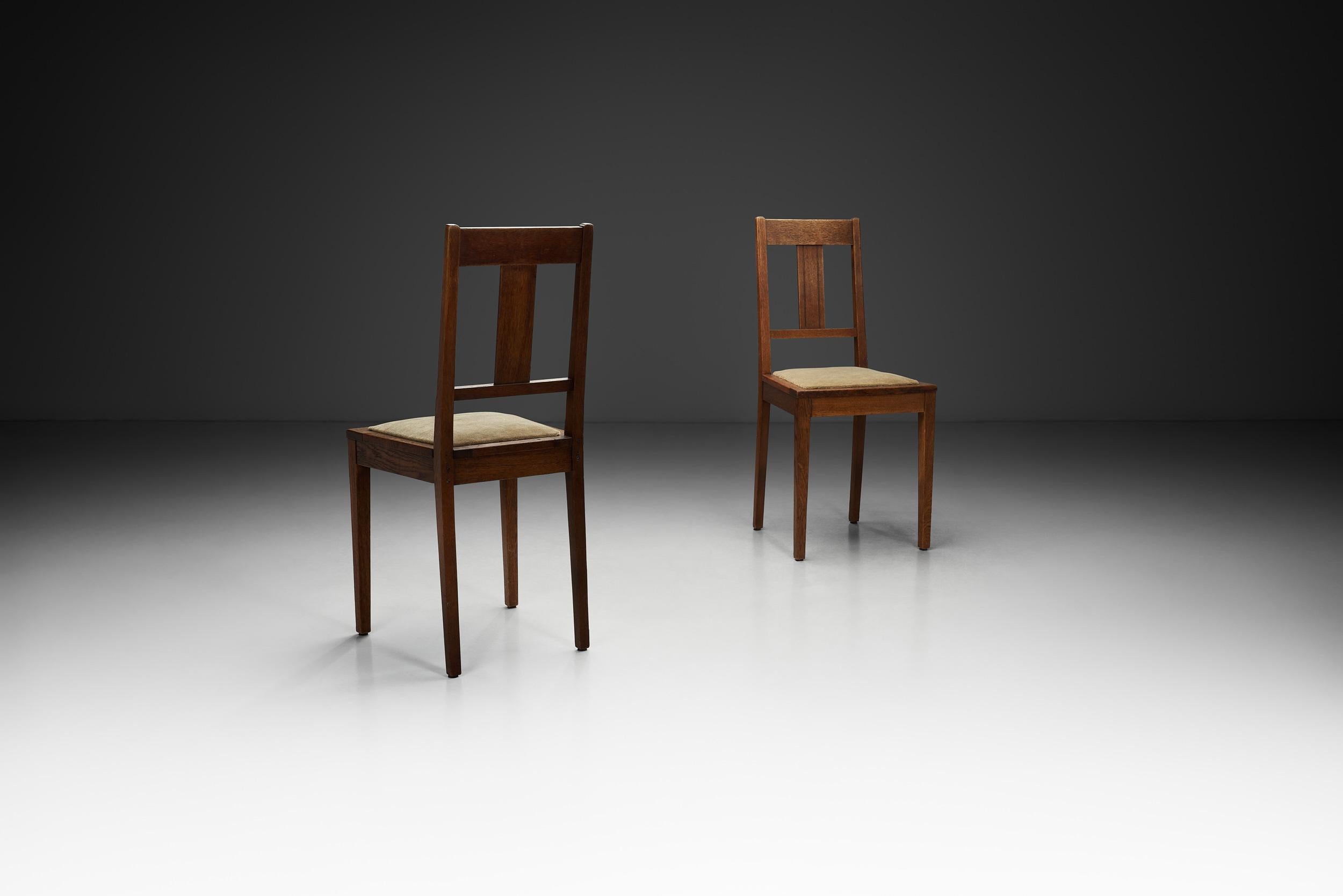 Pair of Dutch Art Deco Side Chairs by J.A. Huizinga, The Netherlands 1930s In Good Condition For Sale In Utrecht, NL