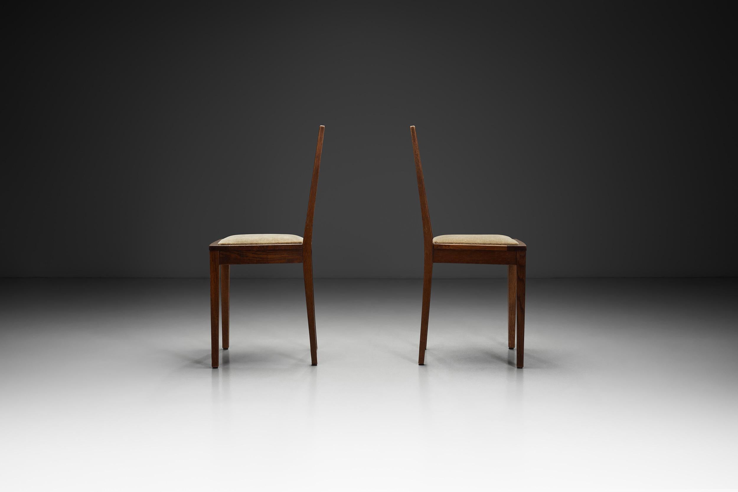 Mid-20th Century Pair of Dutch Art Deco Side Chairs by J.A. Huizinga, The Netherlands 1930s For Sale