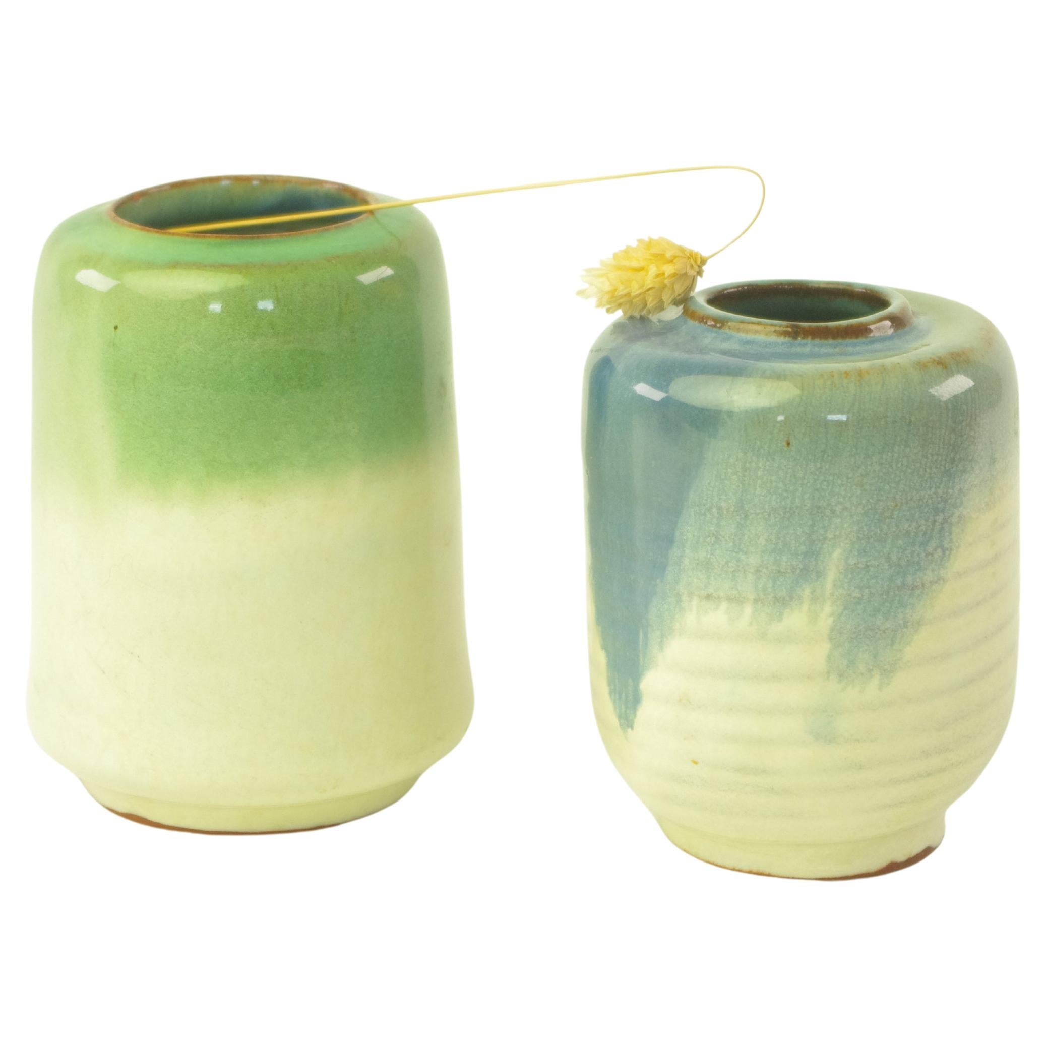 Pair of Dutch Art Pottery Vases, Netherlands, Mid-20th Century