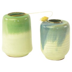 Pair of Dutch Art Pottery Vases, Netherlands, Mid-20th Century