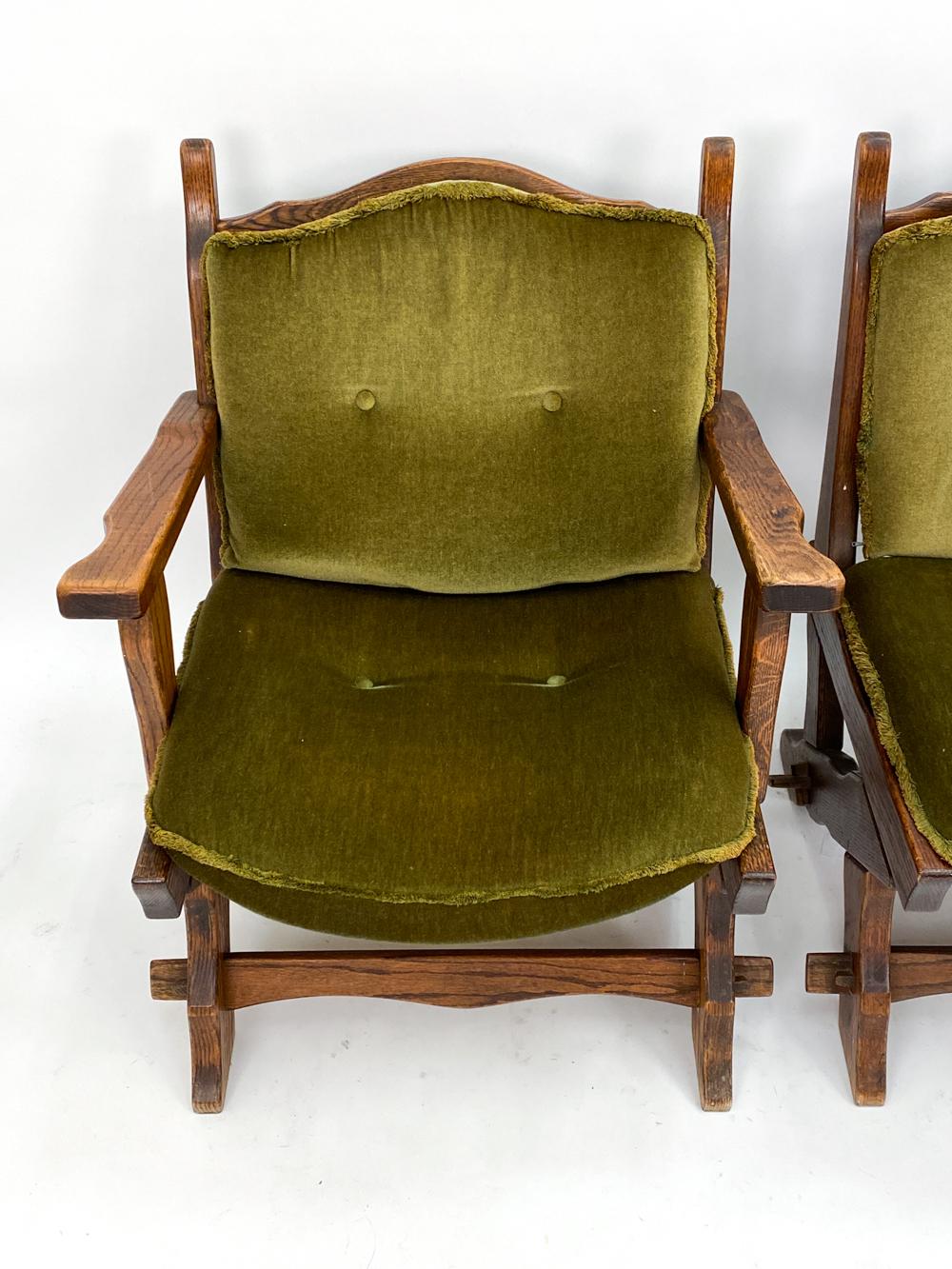 20ième siècle Paire de chaises de cheminée néerlandaises AWA Almelo et tables d'appoint brutalistes des années 1970 en vente