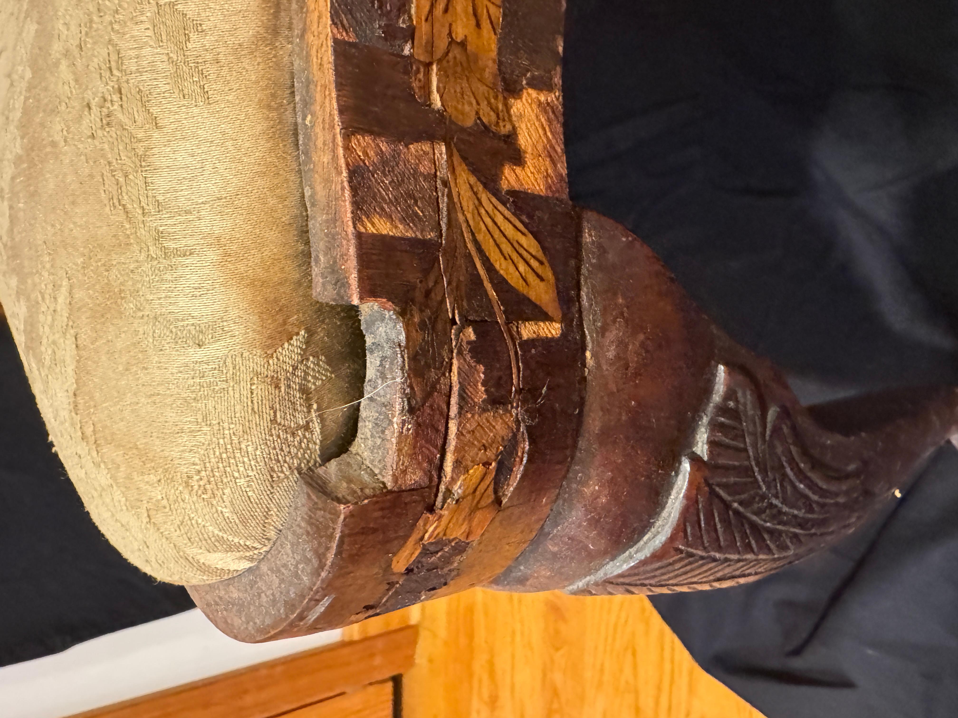 Pair of Dutch Baroque Style, Marquetry Side Chairs, 19th century For Sale 5