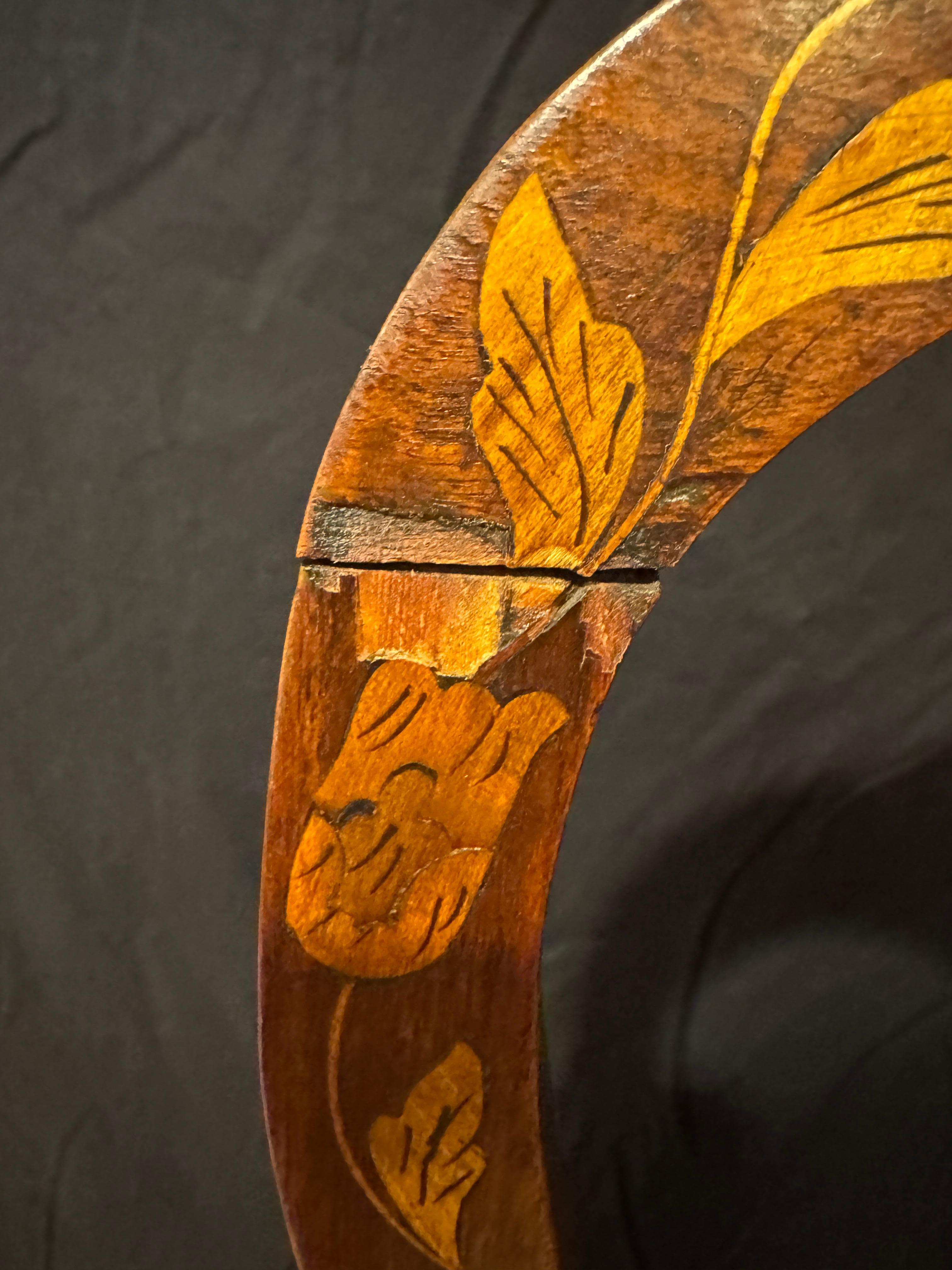 Pair of Dutch Baroque Style, Marquetry Side Chairs, 19th century For Sale 1