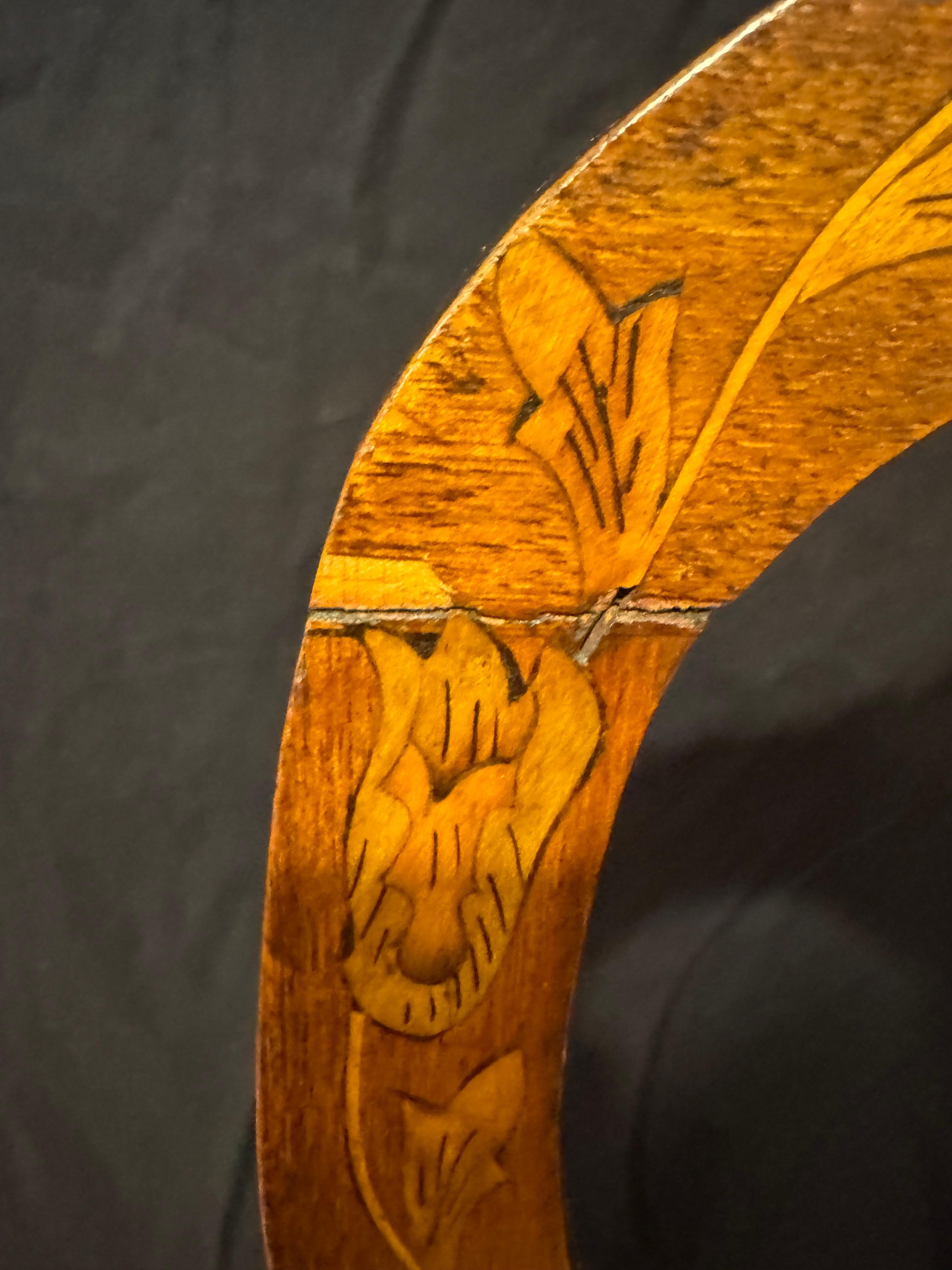Pair of Dutch Baroque Style, Marquetry Side Chairs, 19th century For Sale 3
