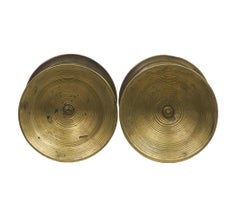 Pair of Dutch Brass Candlesticks 'kraagkandelaar'